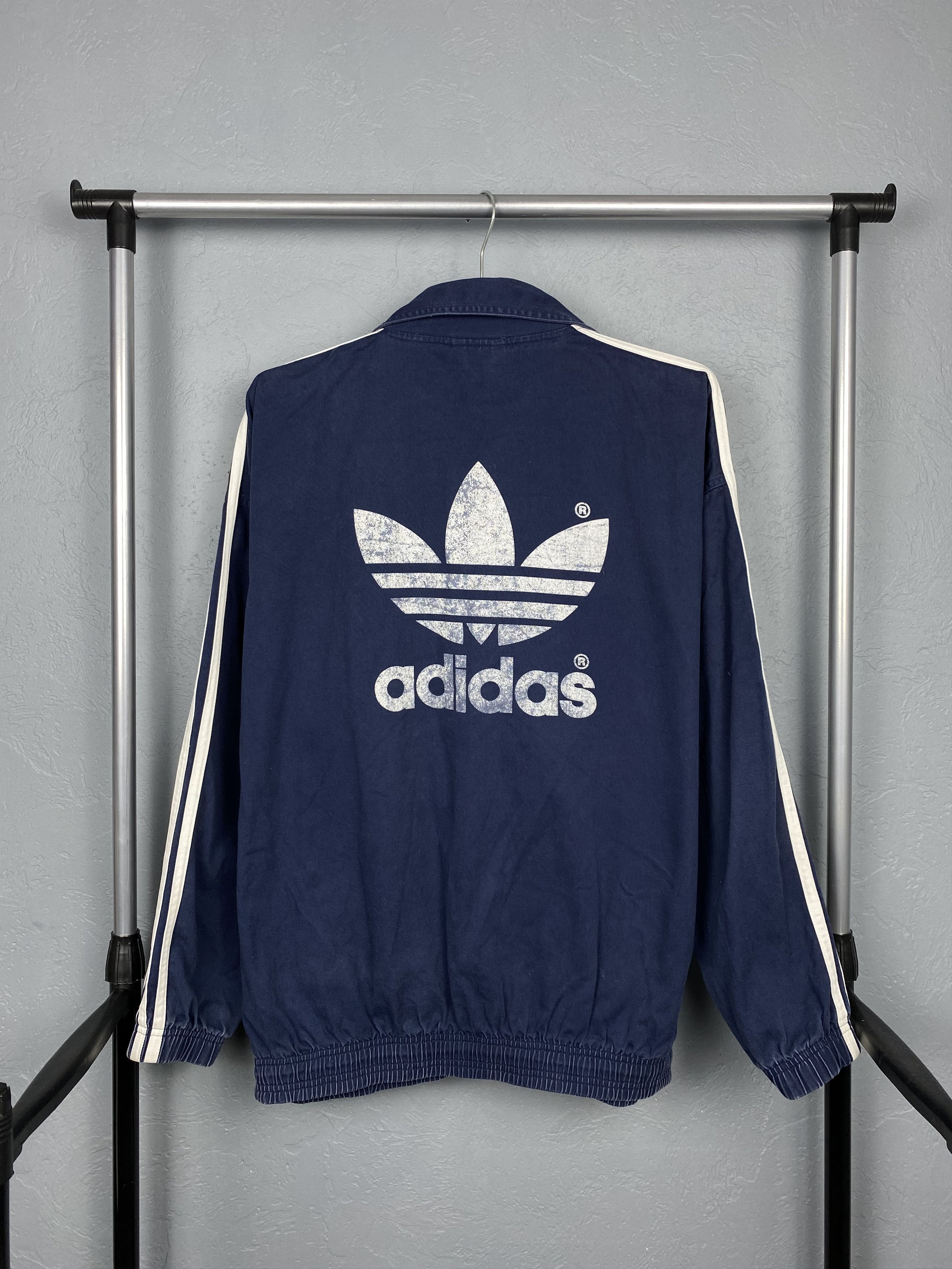 Adidas Adidas 90s Vintage Washed Mens Anorak Jacket Size US L / EU 52-54 / 3 - 8 Thumbnail