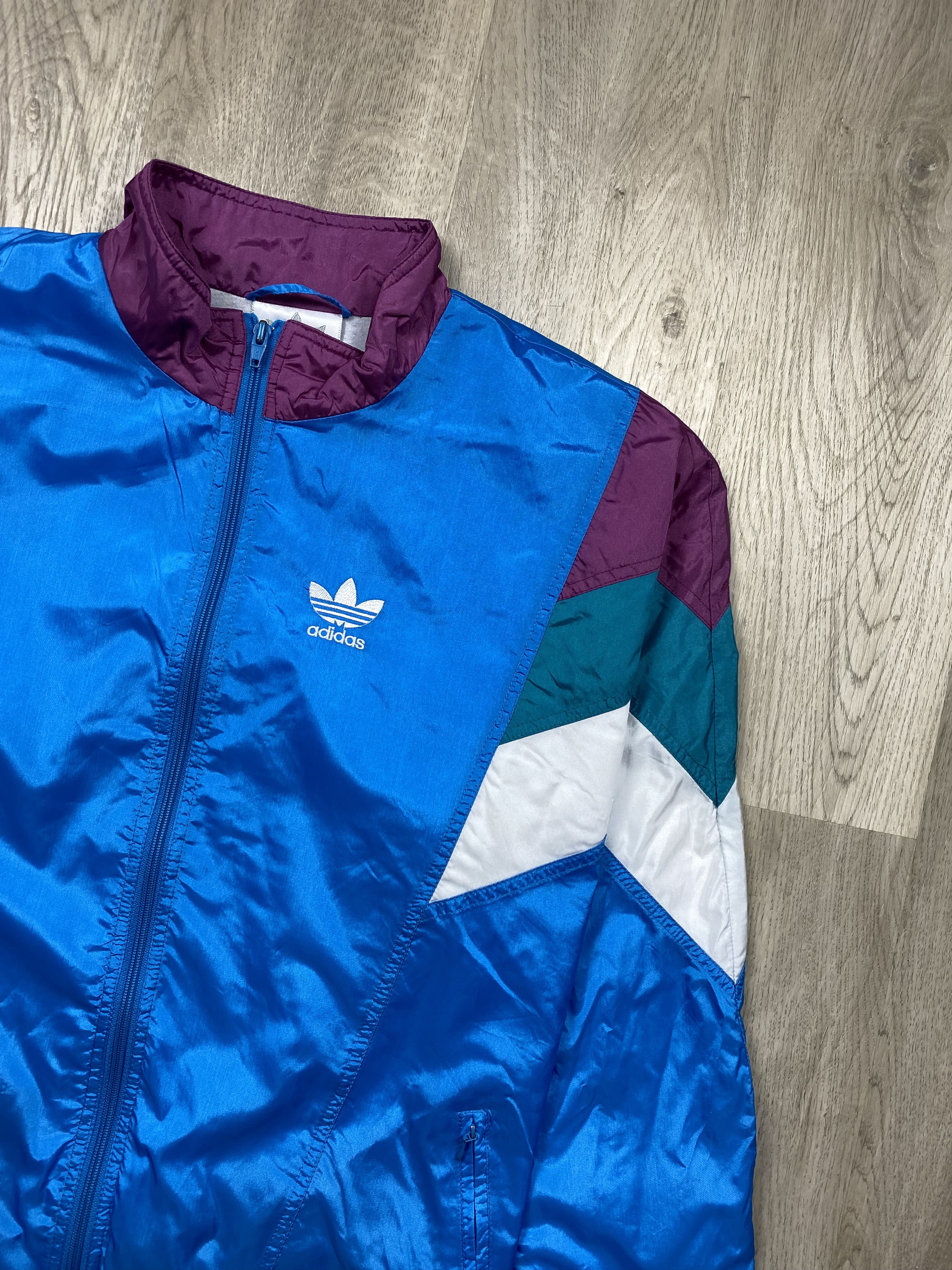 Adidas ADIDAS 90s Vintage Mens Nylon Track Suit Jacket + Pants Size US 36 / EU 52 - 3 Thumbnail