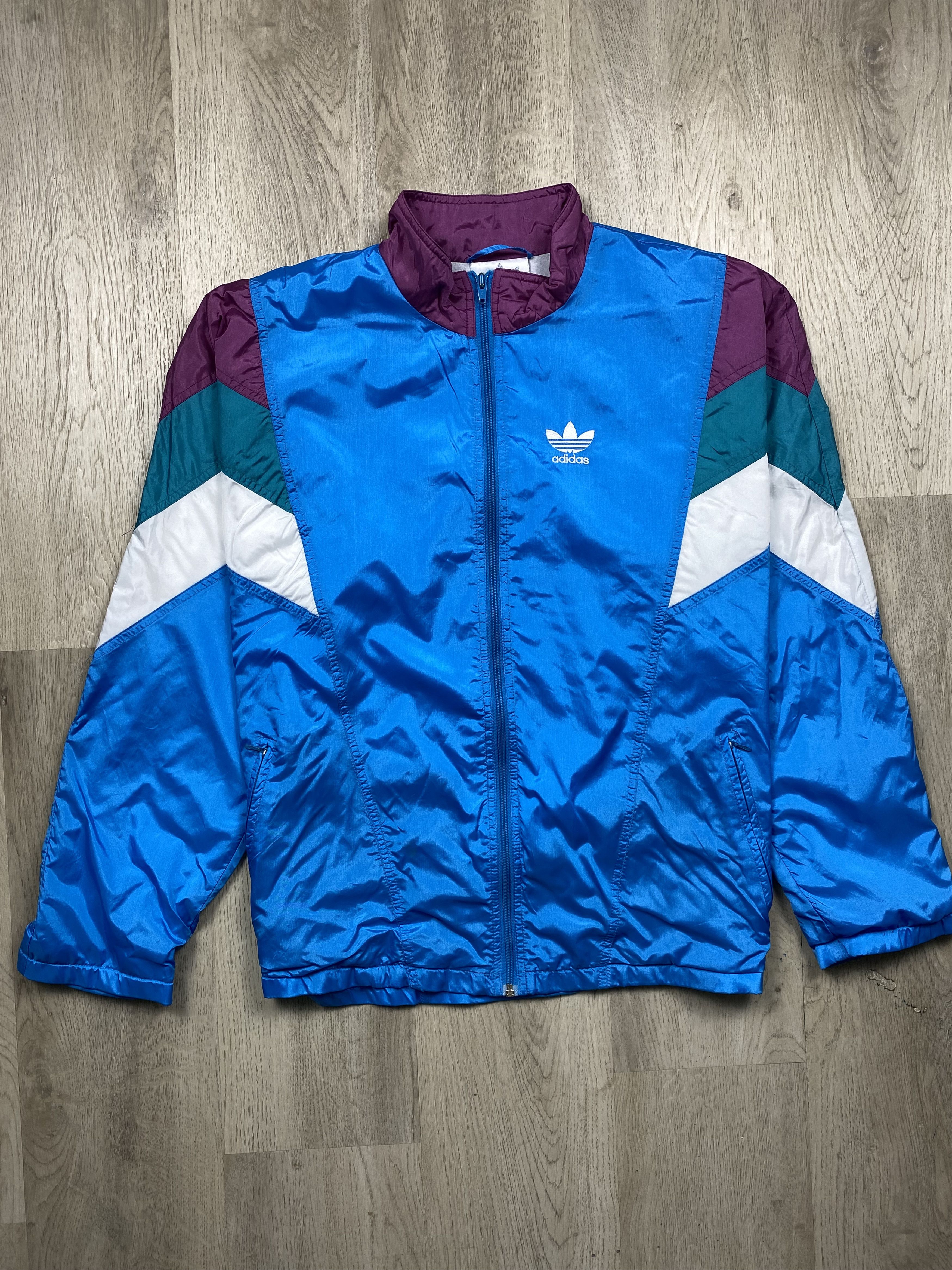 Adidas ADIDAS 90s Vintage Mens Nylon Track Suit Jacket + Pants Size US 36 / EU 52 - 2 Thumbnail