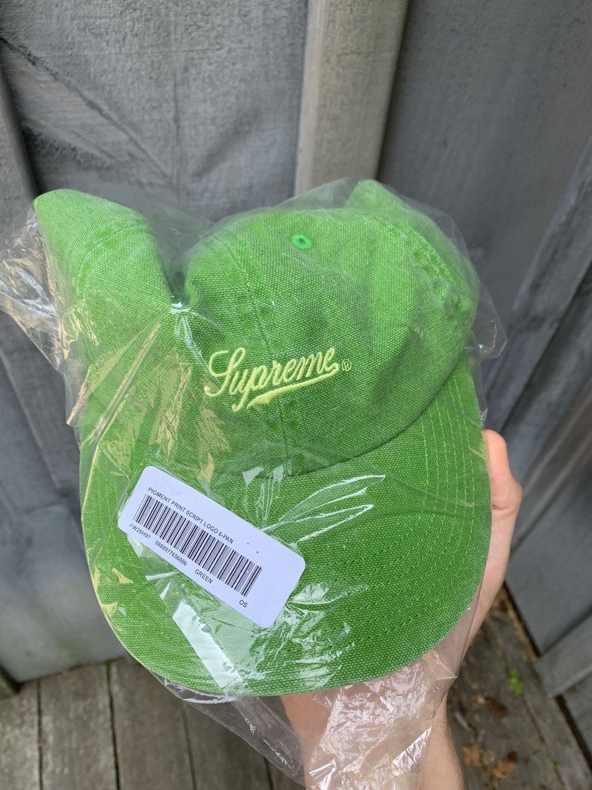 Supreme Supreme Pigment Script Logo 6 Panel Cap Green Size ONE SIZE - 1 Thumbnail