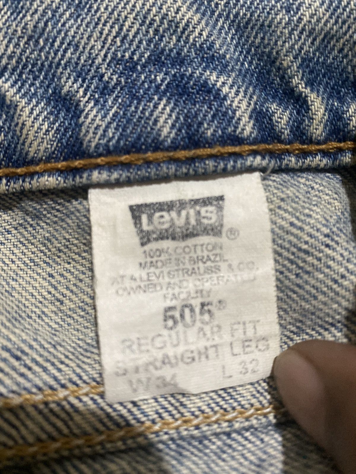 Levi's Vintage Clothing Vintage Levi’s 505 Orange Tag Distressed Denim Size US 33 - 13 Thumbnail