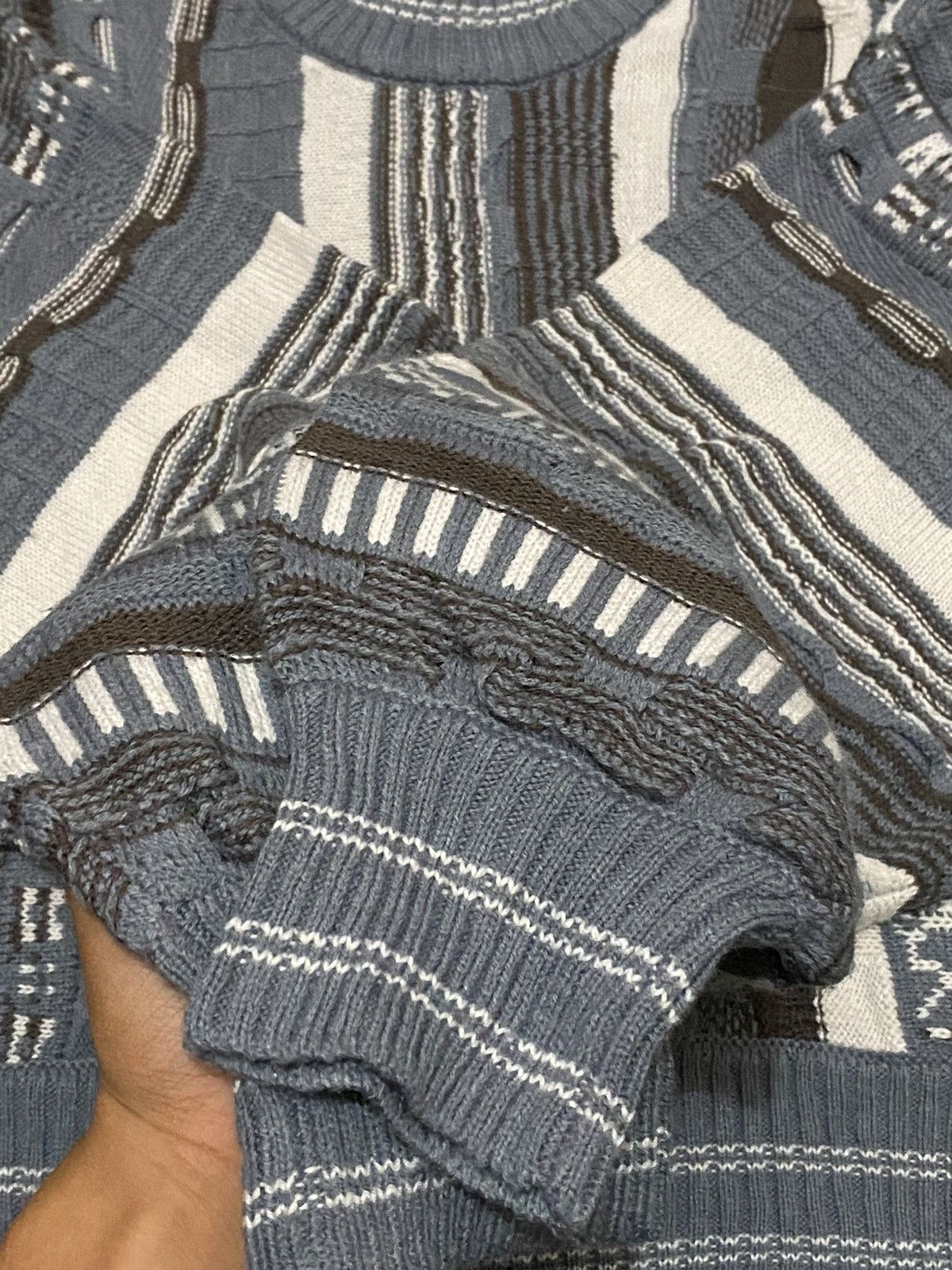 Other Vintage Coogi Style Multi Grey Crop Top Size L / US 10 / IT 46 - 4 Thumbnail