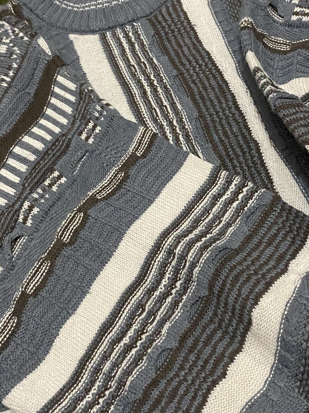 Other Vintage Coogi Style Multi Grey Crop Top Size L / US 10 / IT 46 - 6 Thumbnail