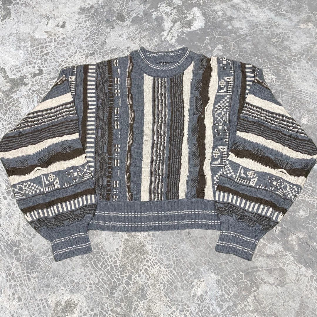 Other Vintage Coogi Style Multi Grey Crop Top Size L / US 10 / IT 46 - 1 Thumbnail