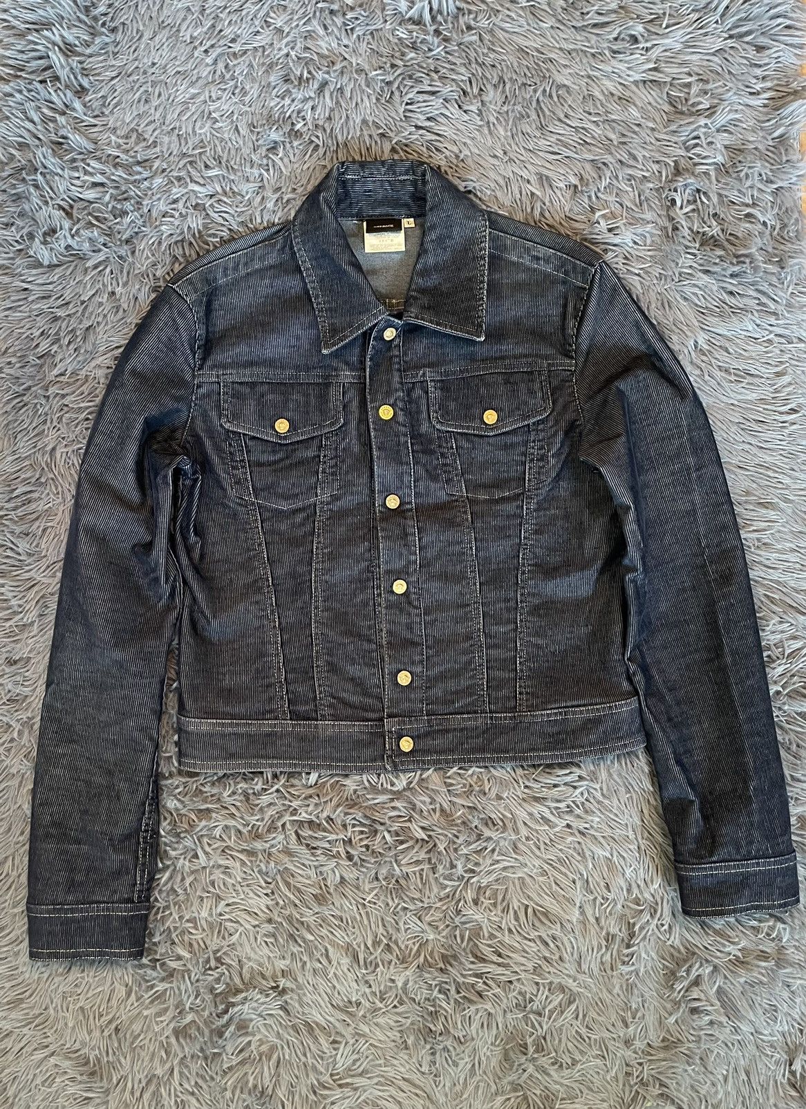 Versace × Vintage Versace 90s vintage Medusa buttons corduroy jacket Size L / US 10 / IT 46 - 14 Thumbnail