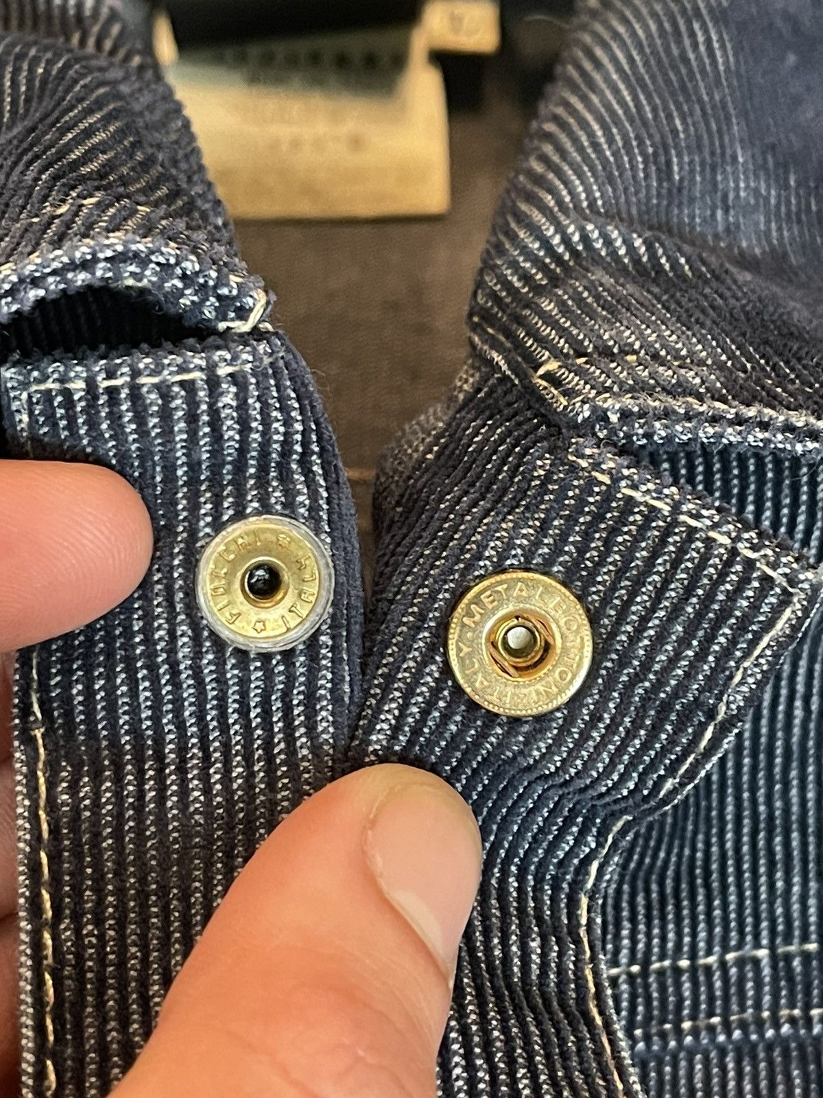 Versace × Vintage Versace 90s vintage Medusa buttons corduroy jacket Size L / US 10 / IT 46 - 10 Thumbnail