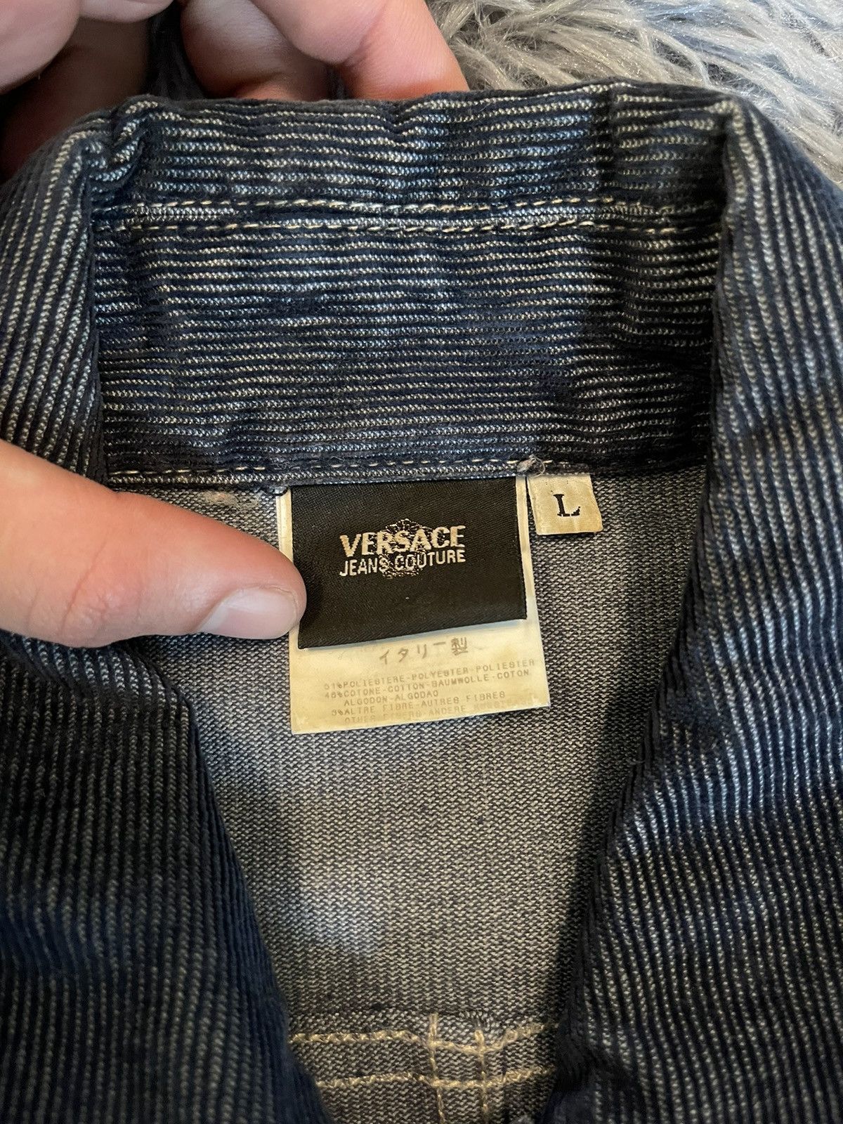 Versace × Vintage Versace 90s vintage Medusa buttons corduroy jacket Size L / US 10 / IT 46 - 5 Thumbnail