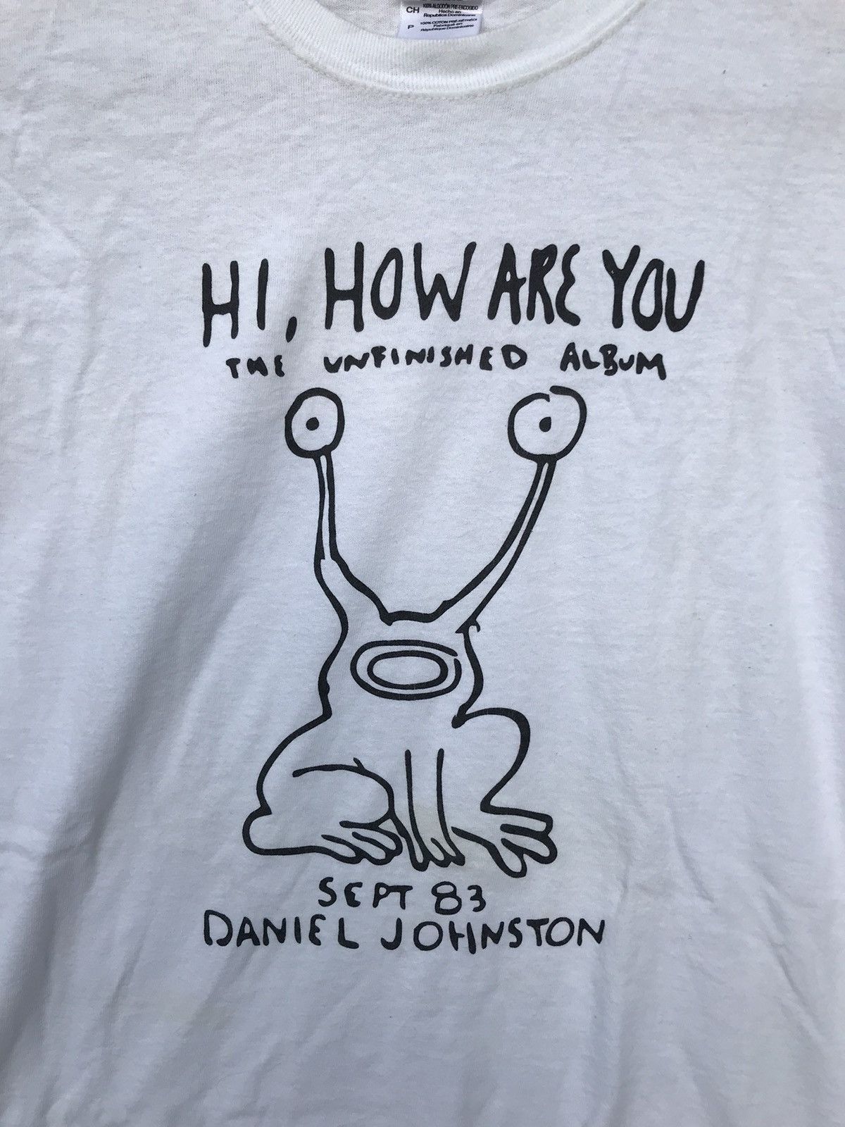 Band Tees × Vintage Vtg Daniel Johnston Artwork Grunge Kurt Cobain Tee Size US S / EU 44-46 / 1 - 3 Thumbnail