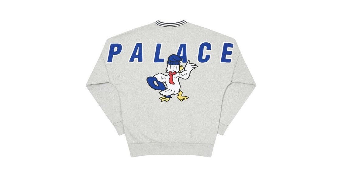 Palace Palace Chilly Duck Out Drop Shoulder Crew Grey Mar Size US S / EU 44-46 / 1 - 4 Thumbnail