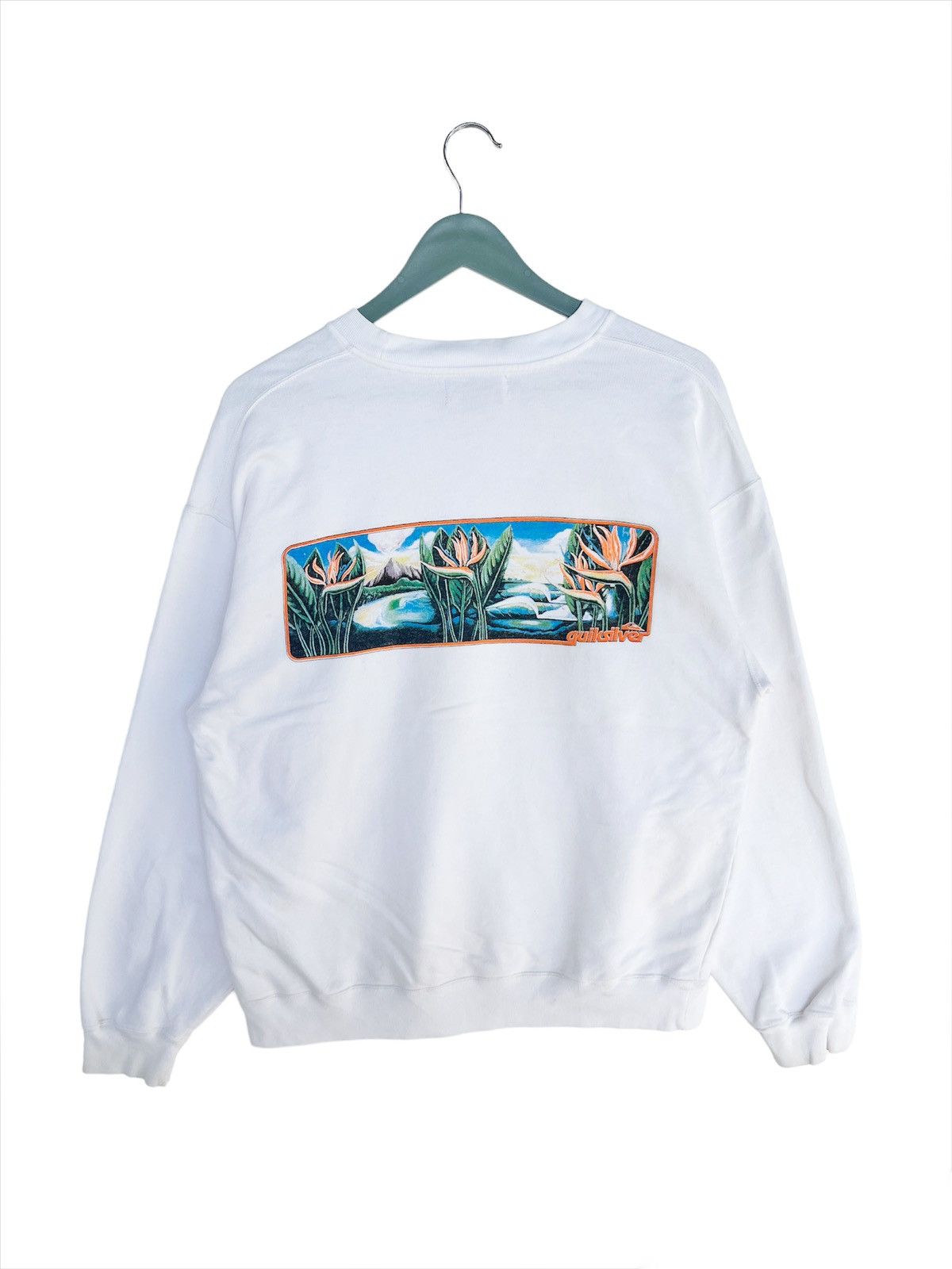 Quiksilver Vintage Quiksilver Floral Sweatshirt Size US M / EU 48-50 / 2 - 2 Thumbnail