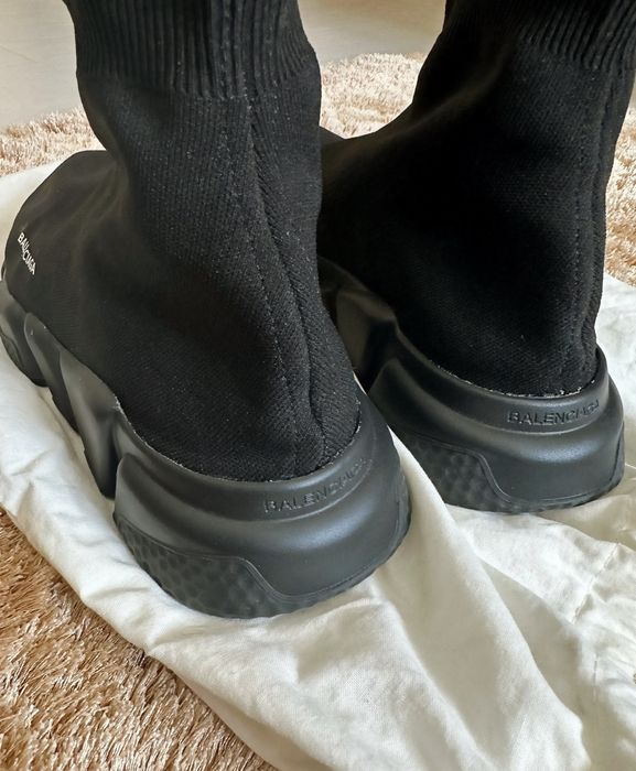 Balenciaga Black on black BALENCIAGA Speed Runners | Grailed