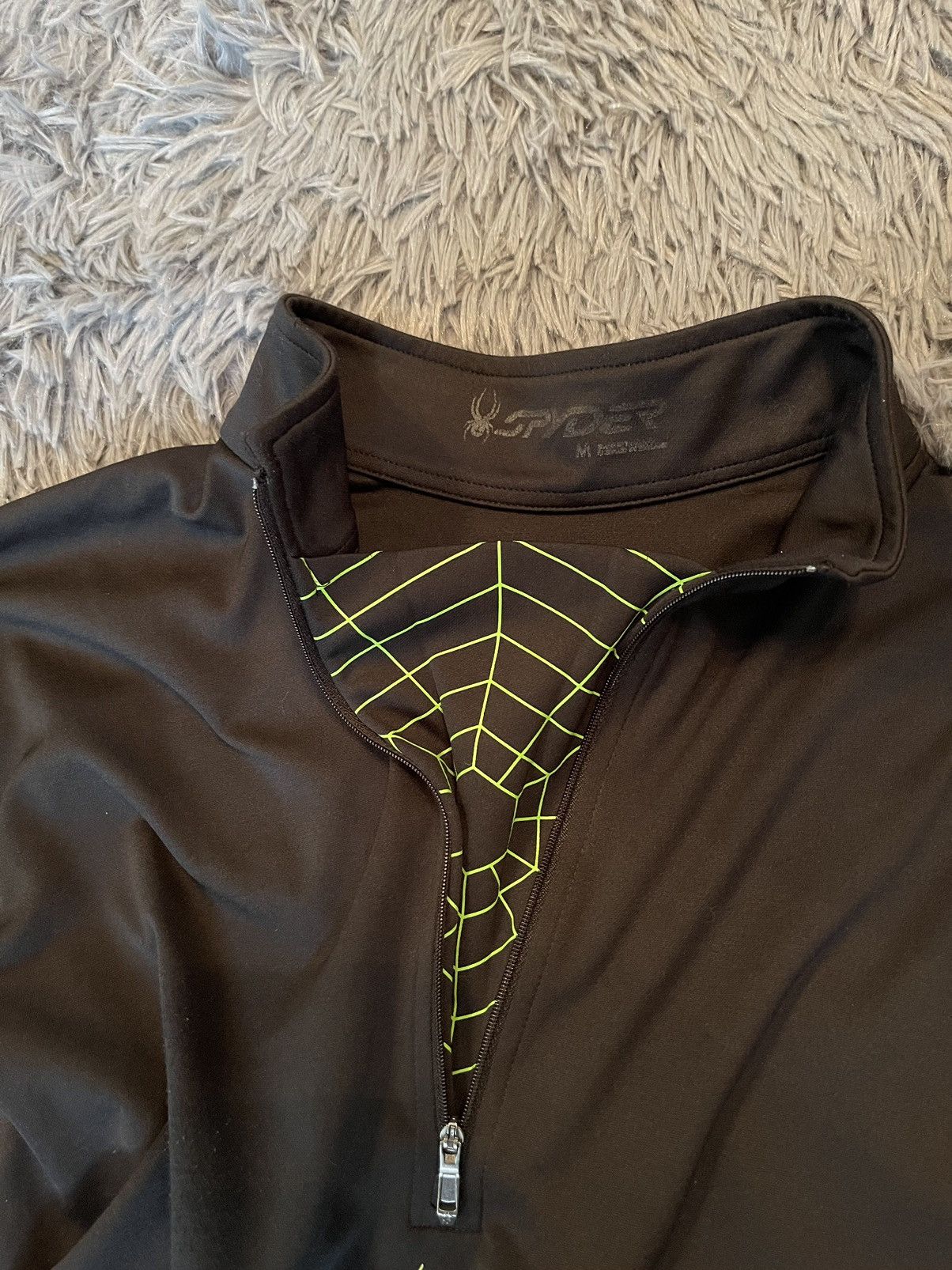 Vintage Spyder acid neon green logo Web gorpcore style longsleeve Size US M / EU 48-50 / 2 - 4 Thumbnail