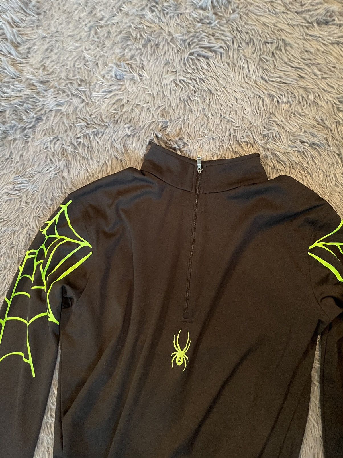 Vintage Spyder acid neon green logo Web gorpcore style longsleeve Size US M / EU 48-50 / 2 - 6 Thumbnail