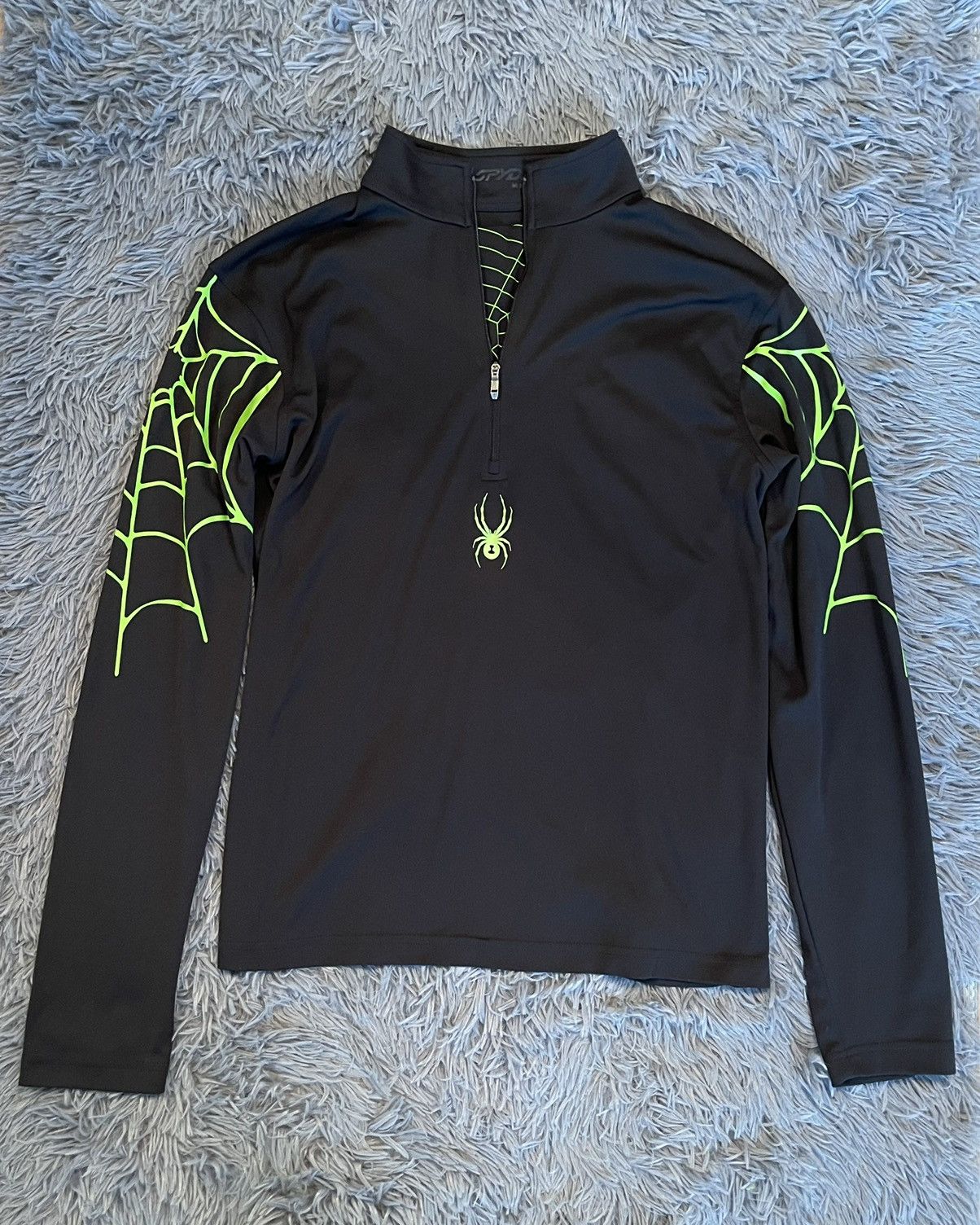 Vintage Spyder acid neon green logo Web gorpcore style longsleeve Size US M / EU 48-50 / 2 - 2 Thumbnail
