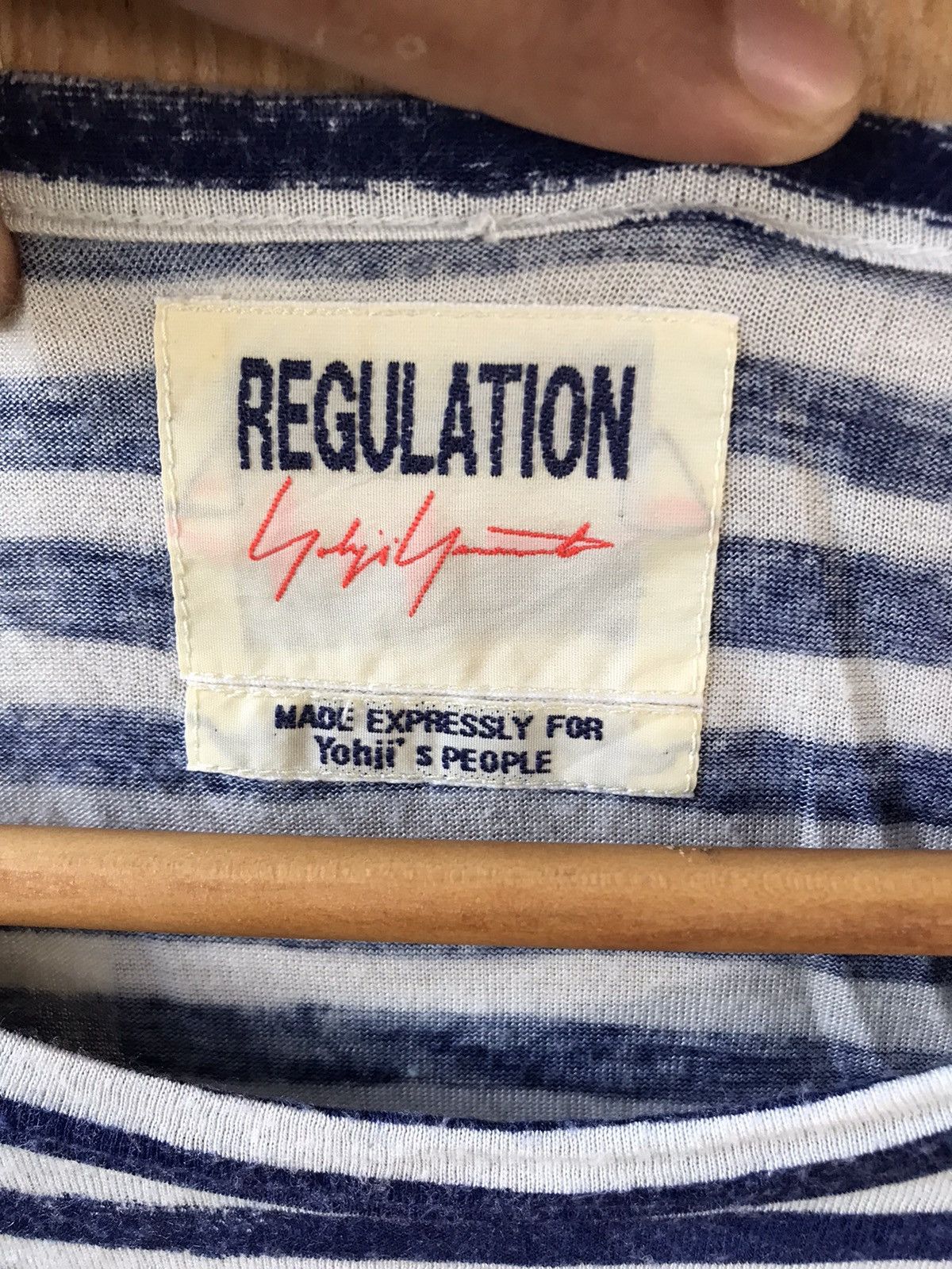 Yohji Yamamoto Yohji Yamamoto Regulation Stripe Tee Size US XS / EU 42 / 0 - 4 Thumbnail