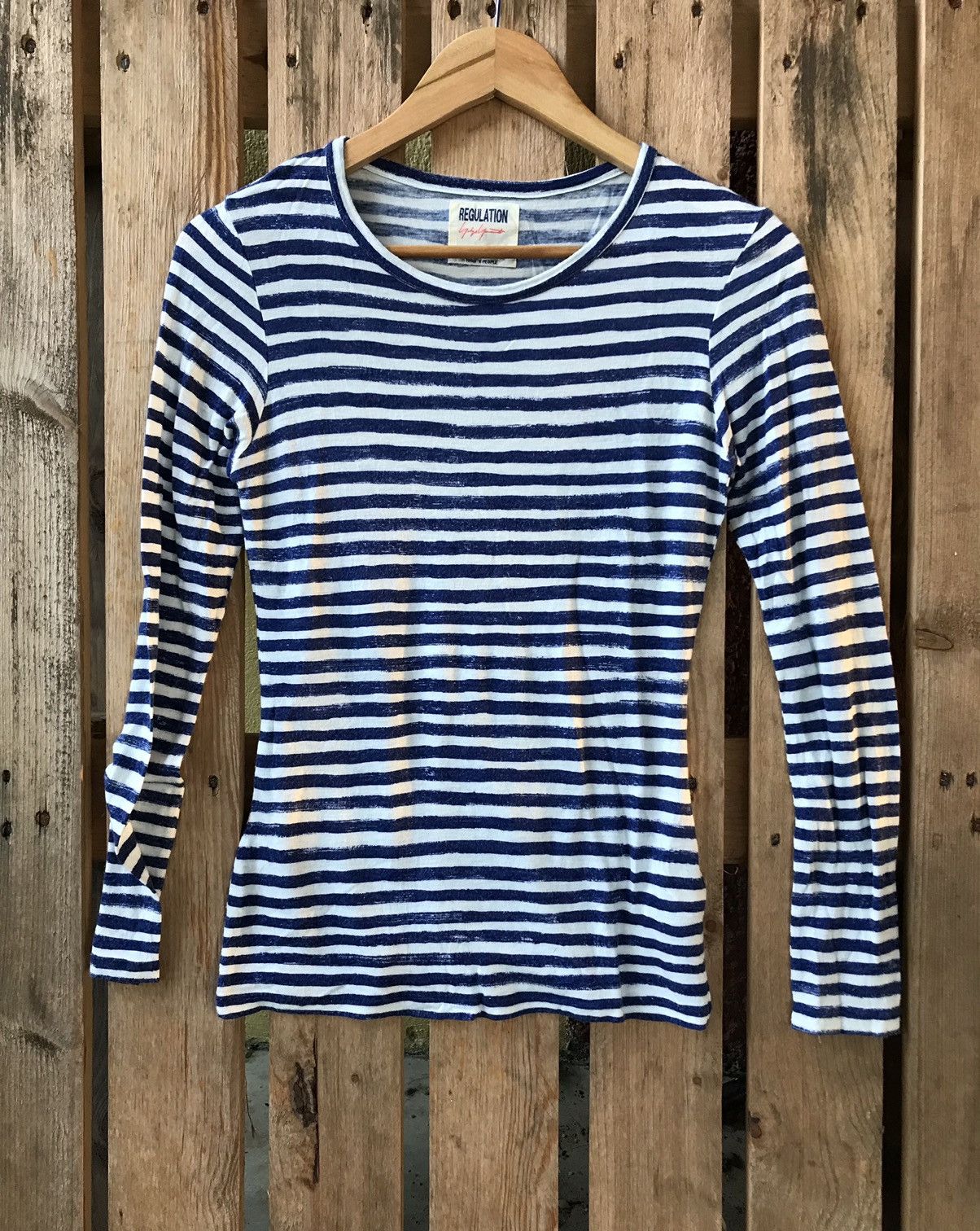 Yohji Yamamoto Yohji Yamamoto Regulation Stripe Tee Size US XS / EU 42 / 0 - 1 Thumbnail