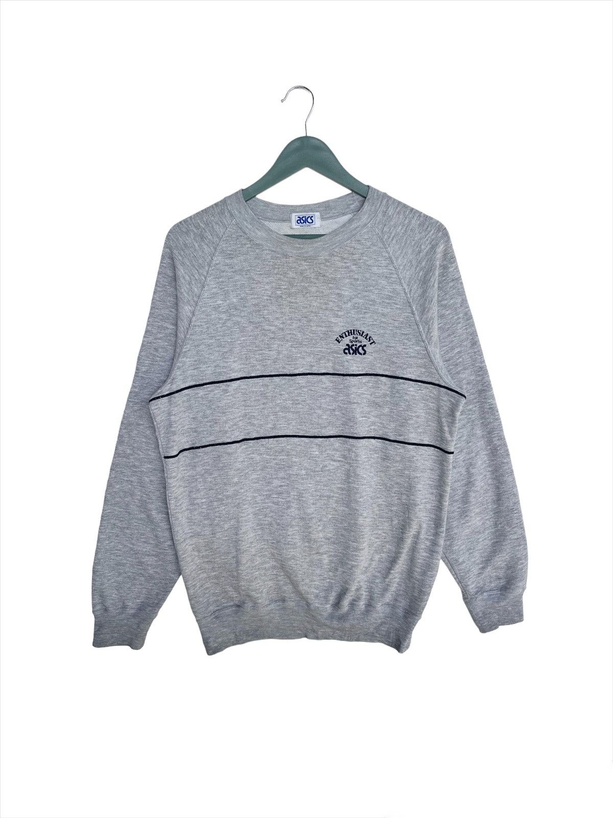 Asics × Japanese Brand Vintage 90s Asics Sports Sweatshirt Size US M / EU 48-50 / 2 - 1 Thumbnail