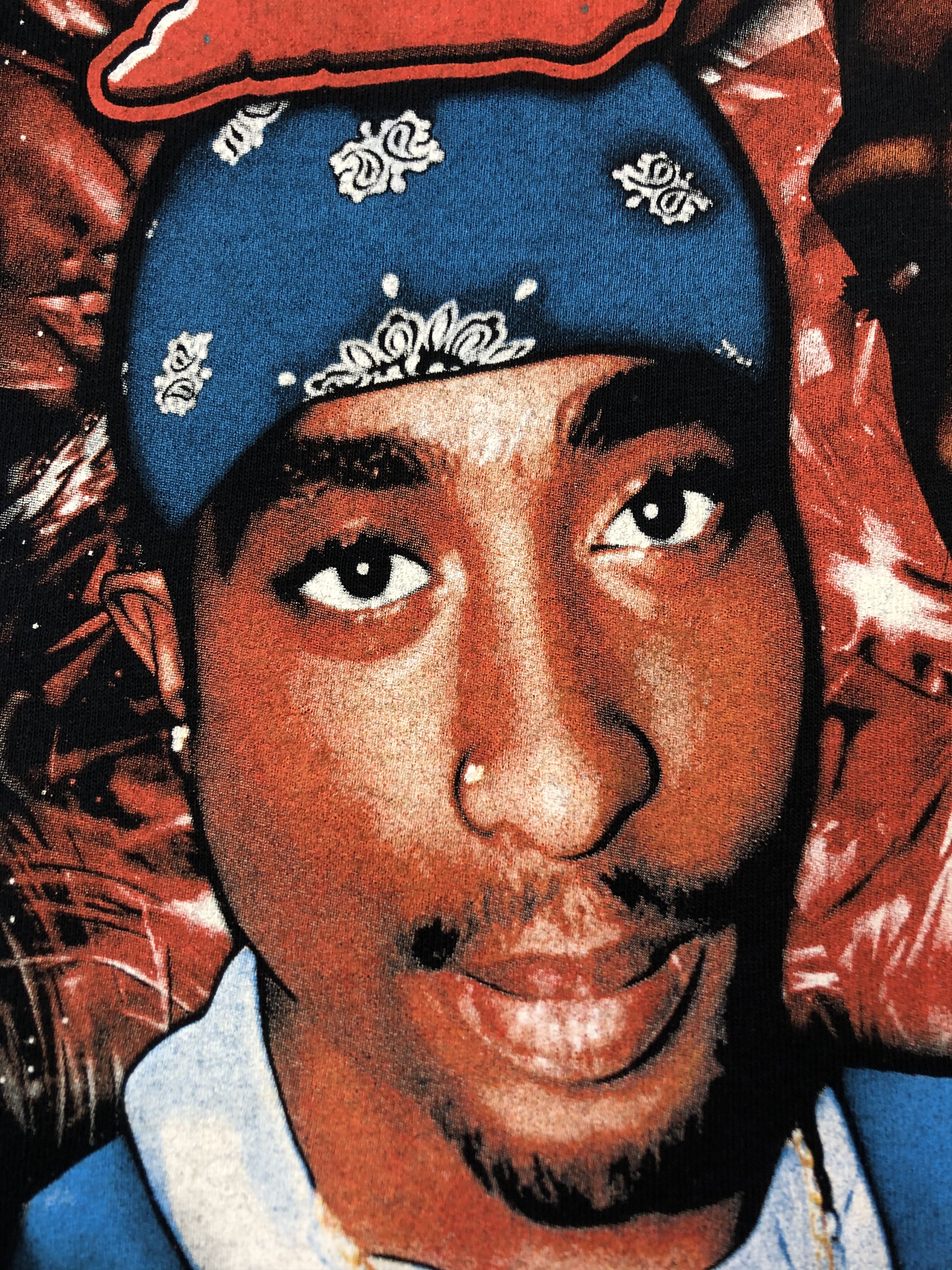 Band Tees × Rap Tees × Vintage Vintage 2Pac Shakur Rap Band Tee Shirt Y2K Hype Rare Drill Size US S / EU 44-46 / 1 - 4 Thumbnail