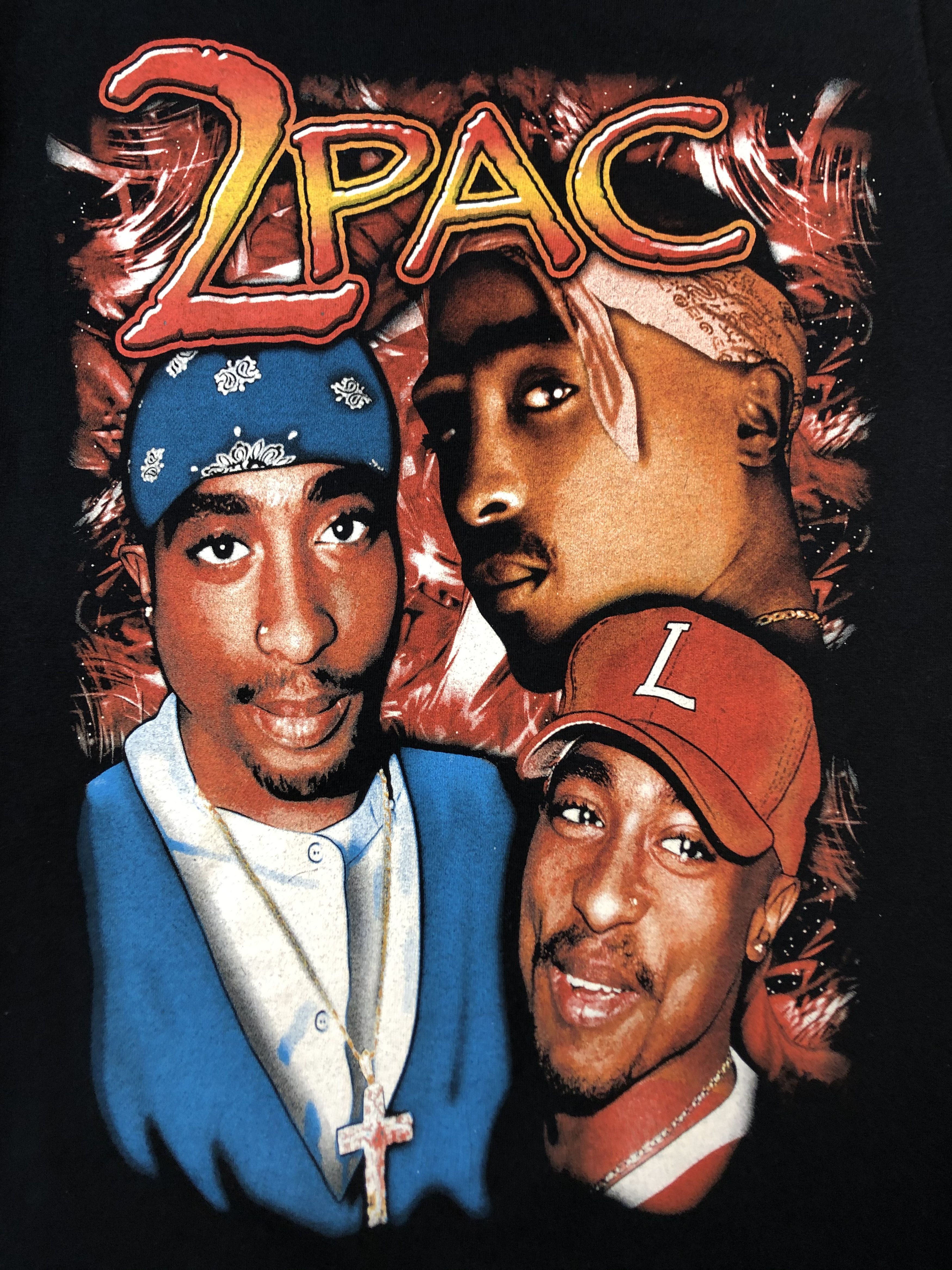 Band Tees × Rap Tees × Vintage Vintage 2Pac Shakur Rap Band Tee Shirt Y2K Hype Rare Drill Size US S / EU 44-46 / 1 - 3 Thumbnail