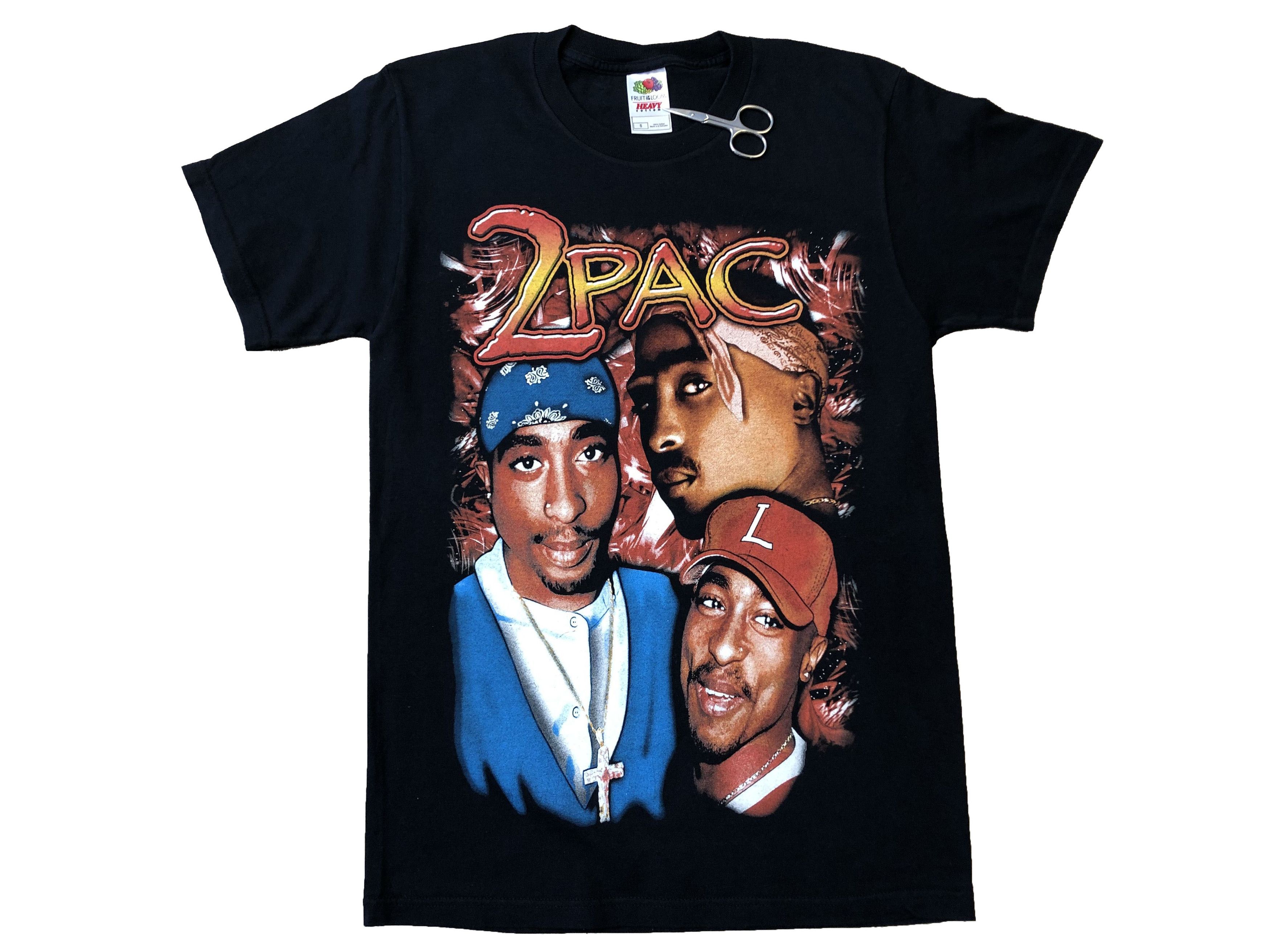 Band Tees × Rap Tees × Vintage Vintage 2Pac Shakur Rap Band Tee Shirt Y2K Hype Rare Drill Size US S / EU 44-46 / 1 - 1 Thumbnail