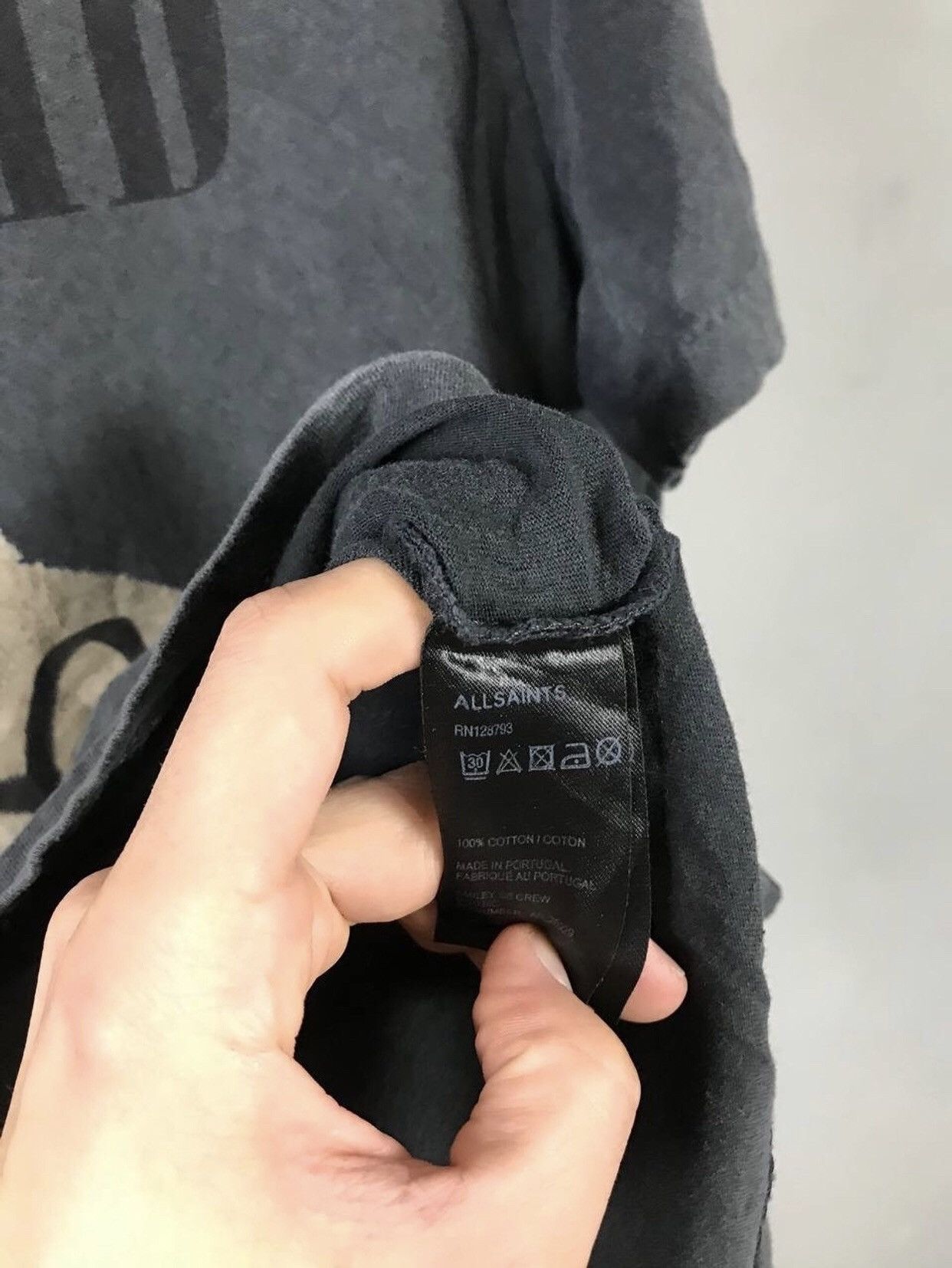 Allsaints Allsaints Luxury Streetwear Gray Tee Size US XS / EU 42 / 0 - 6 Thumbnail