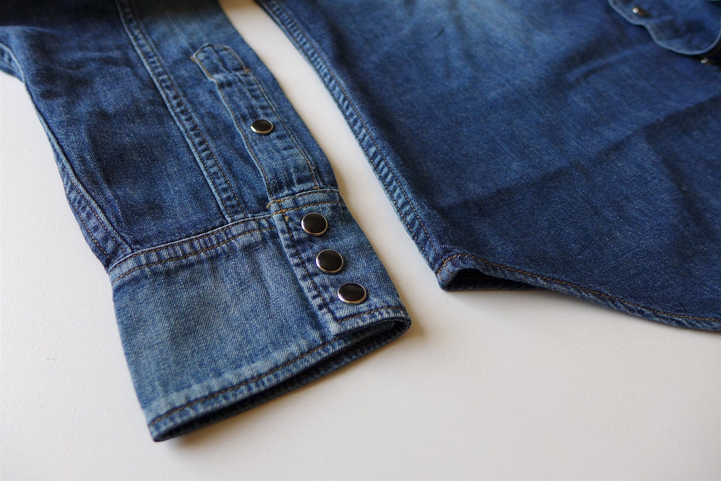 Saint Laurent Paris Saint Laurent Western Shirt -- Blue Denim Size US S / EU 44-46 / 1 - 10 Thumbnail