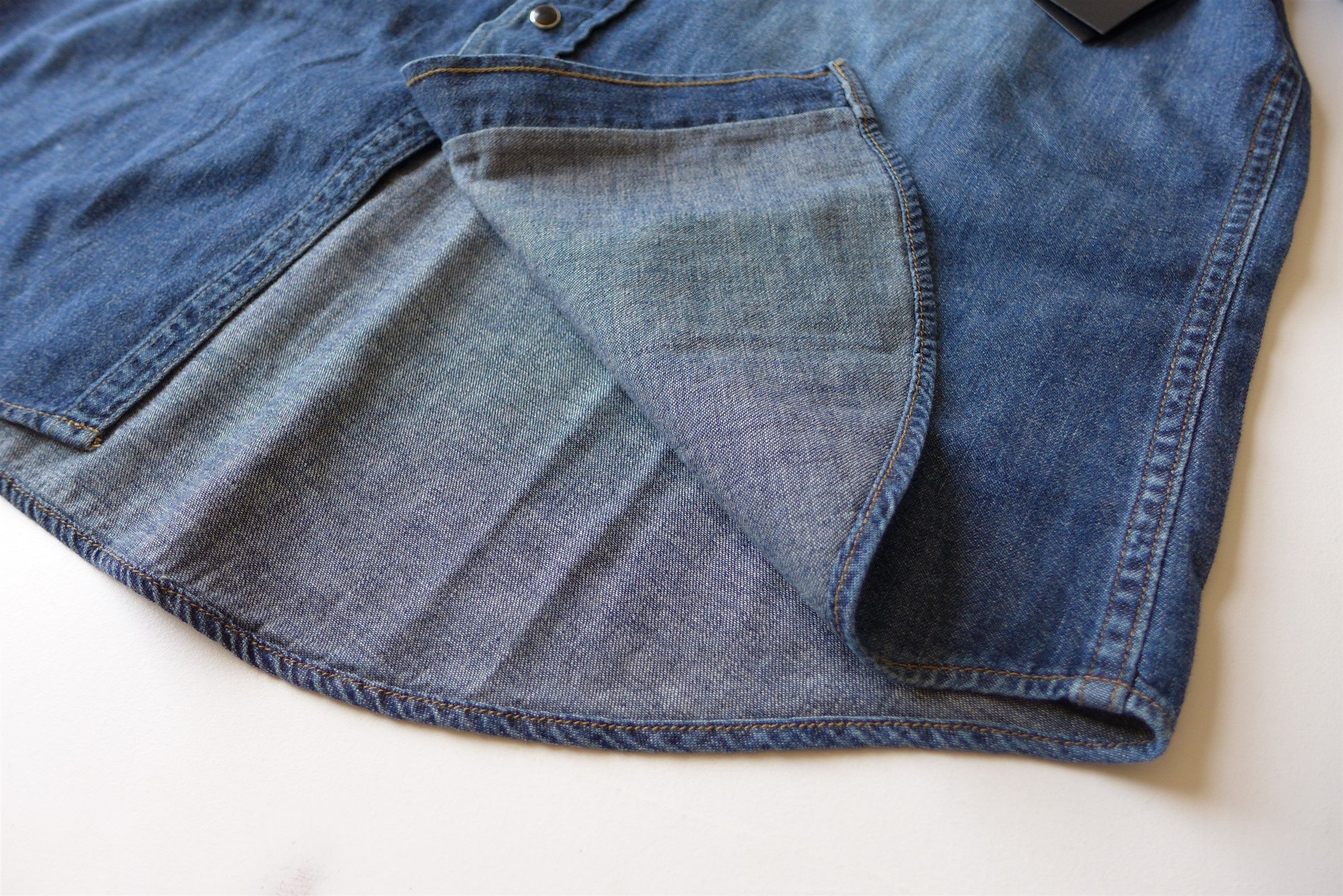 Saint Laurent Paris Saint Laurent Western Shirt -- Blue Denim Size US S / EU 44-46 / 1 - 9 Thumbnail