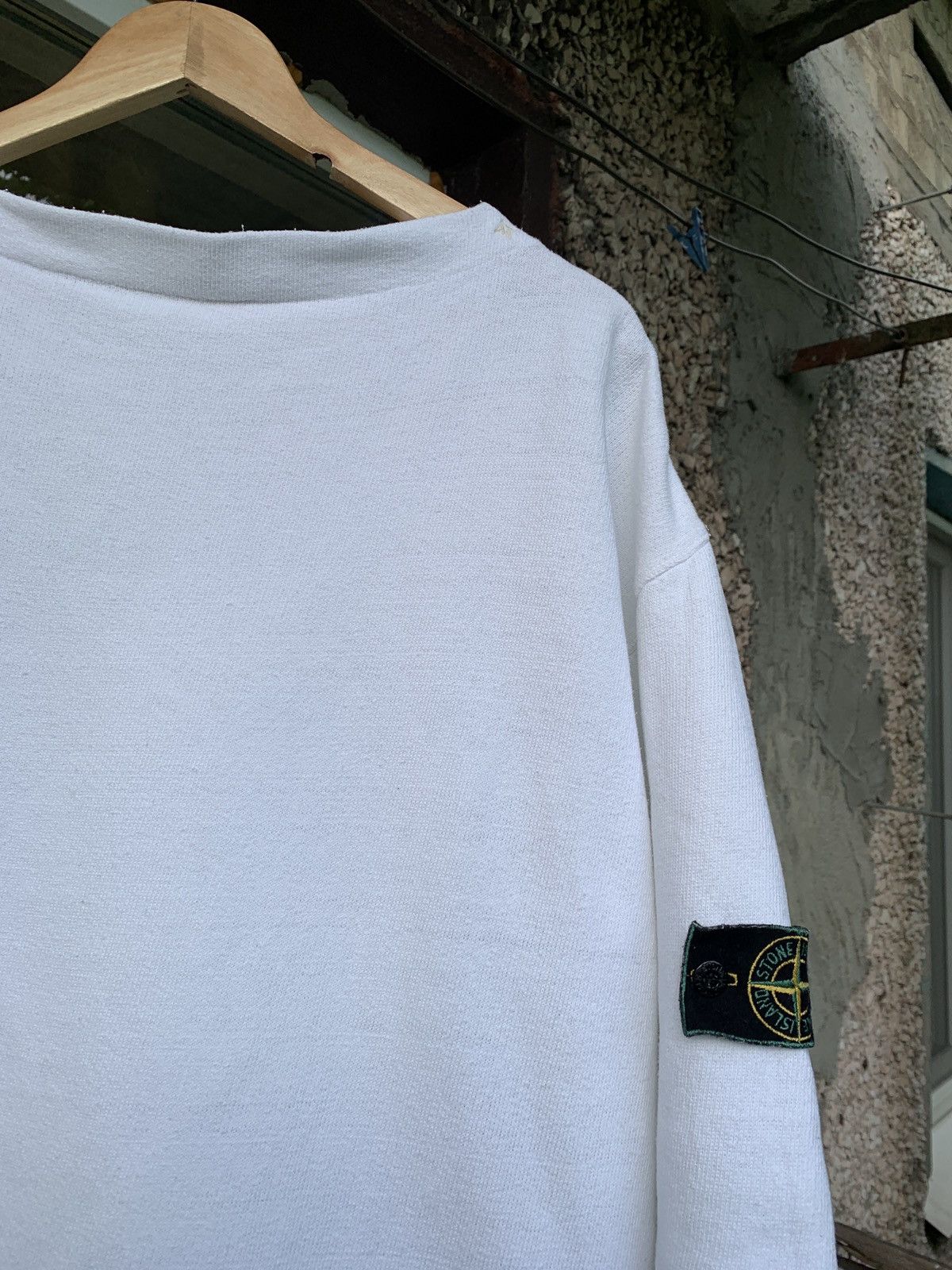 Stone Island 80s Vintage Stone Island Archive White Sweatshirt Size US L / EU 52-54 / 3 - 7 Thumbnail