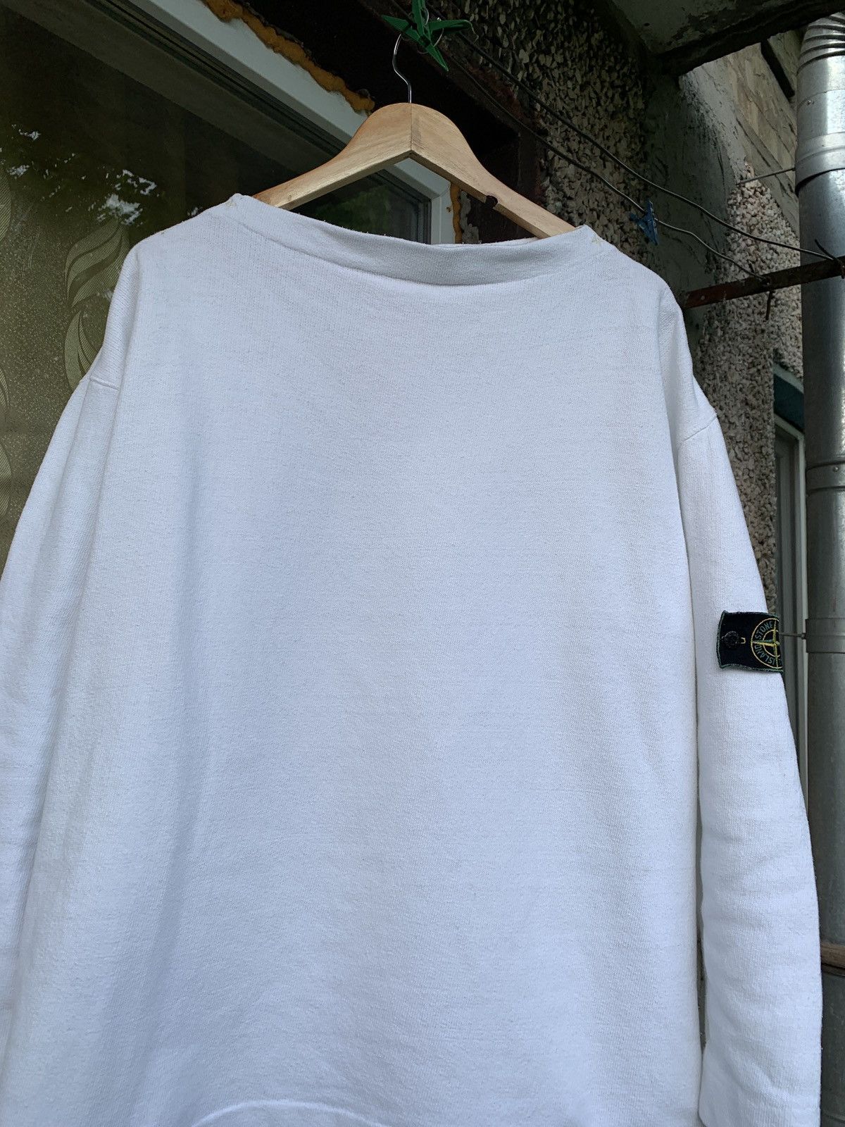 Stone Island 80s Vintage Stone Island Archive White Sweatshirt Size US L / EU 52-54 / 3 - 6 Thumbnail