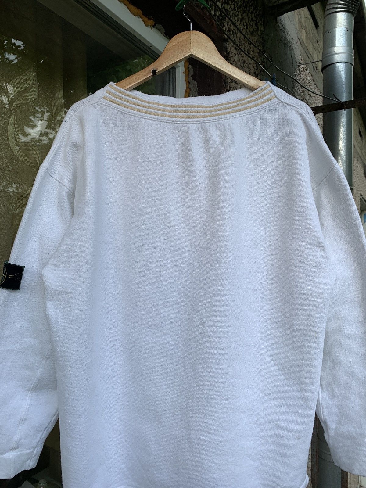 Stone Island 80s Vintage Stone Island Archive White Sweatshirt Size US L / EU 52-54 / 3 - 14 Thumbnail