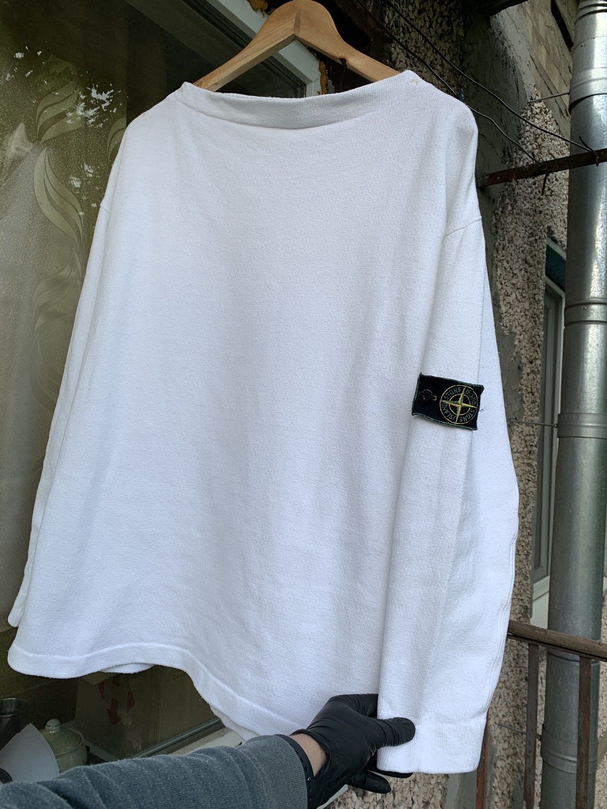 Stone Island 80s Vintage Stone Island Archive White Sweatshirt Size US L / EU 52-54 / 3 - 10 Thumbnail