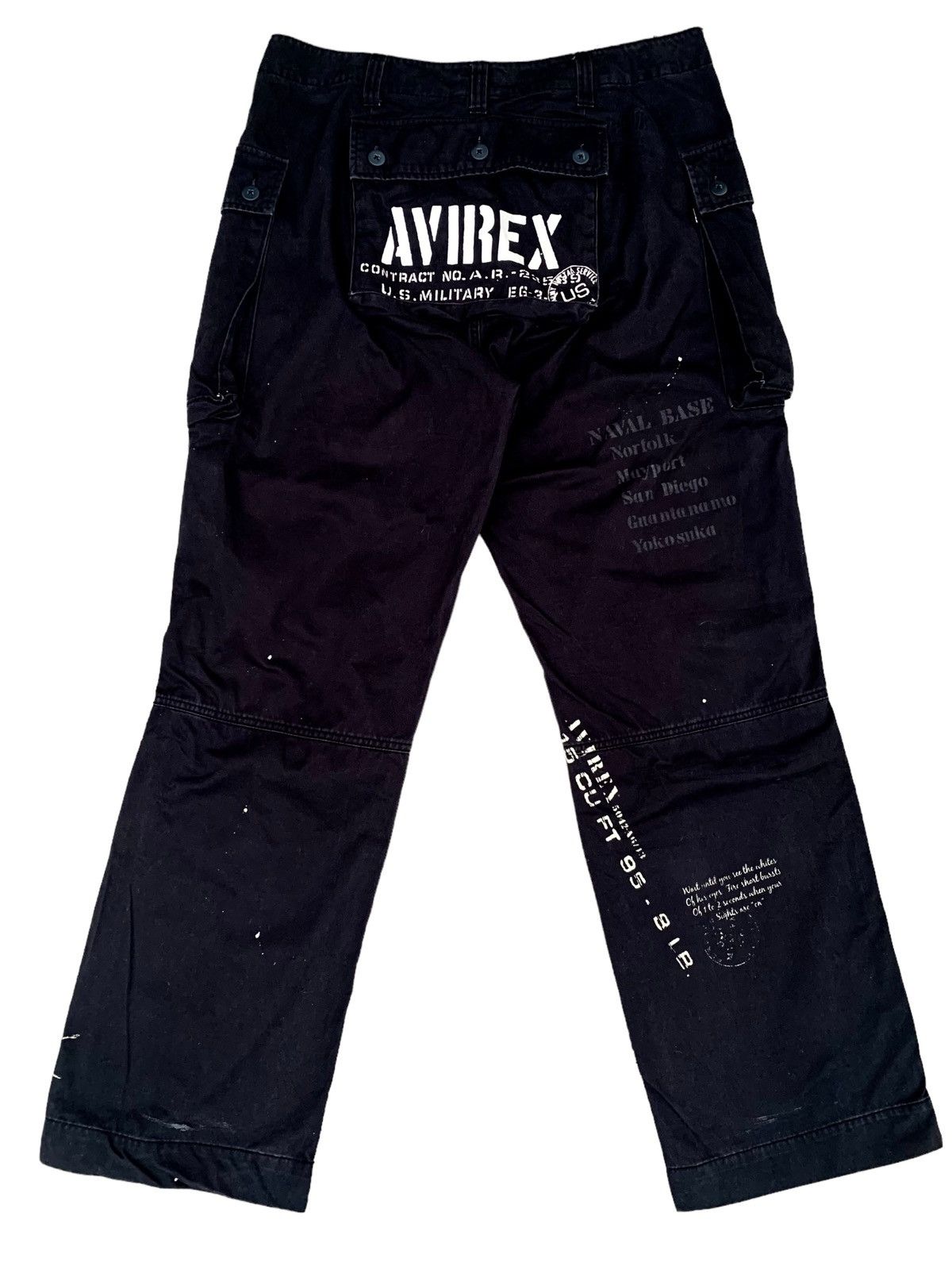 image of Design Vintage Brand Avirex Painting Monkey Pants 1990S in Black, Men's (Size 38)