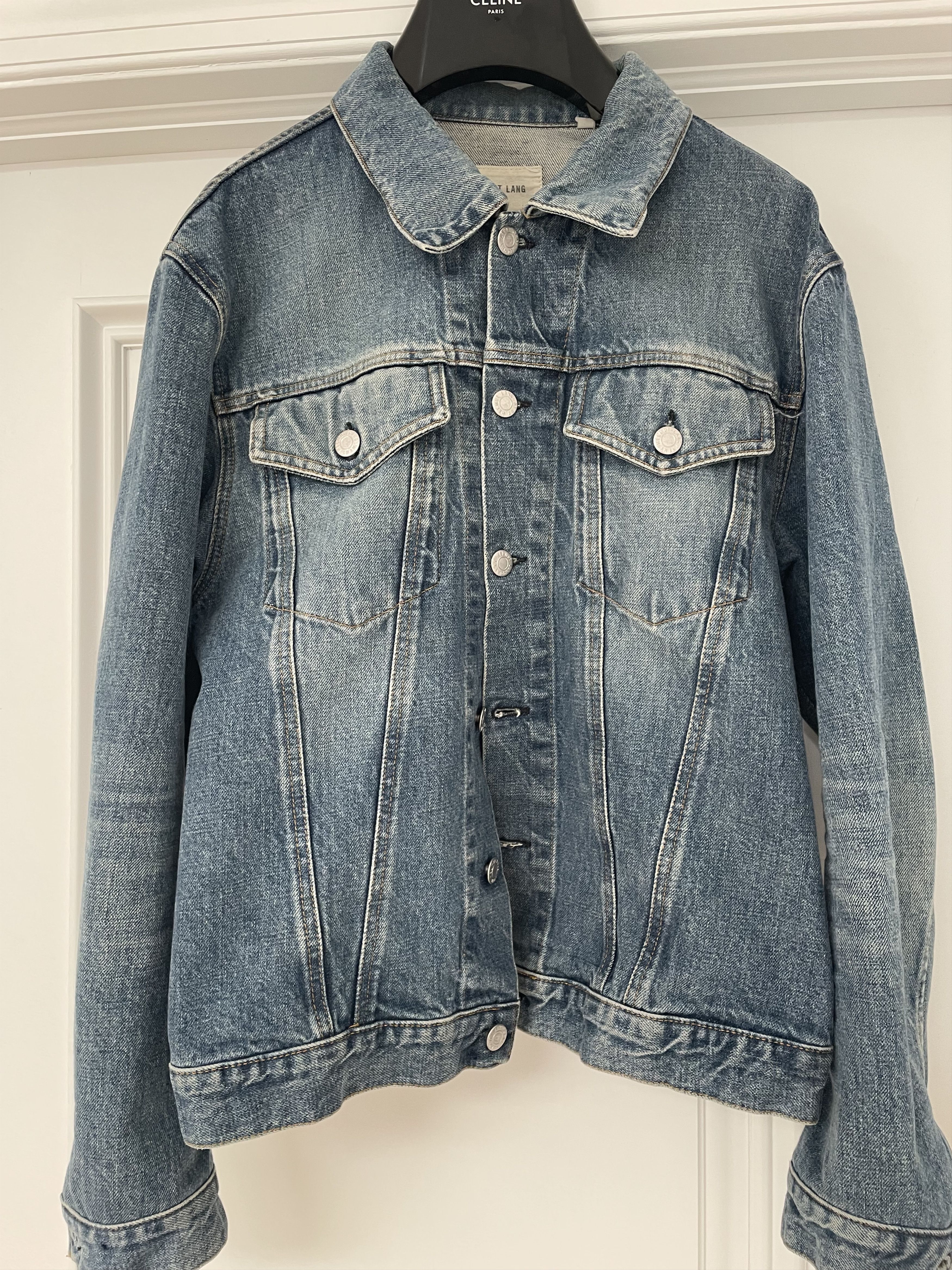 Helmut Lang Helmut Lang Mr. 87 Wax Denim Jacket with Faux Fur