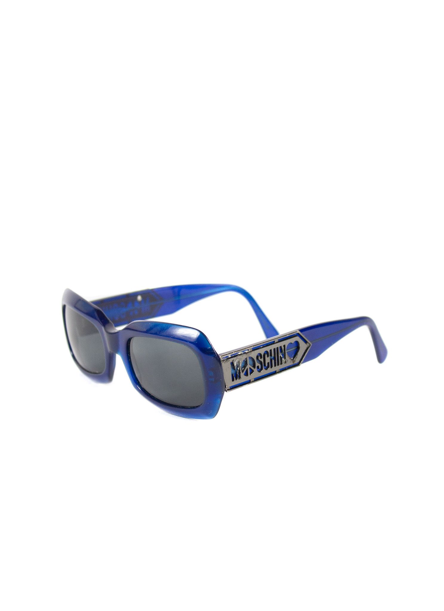 image of Moschino Vintage Sunglasses in Navy, Men's