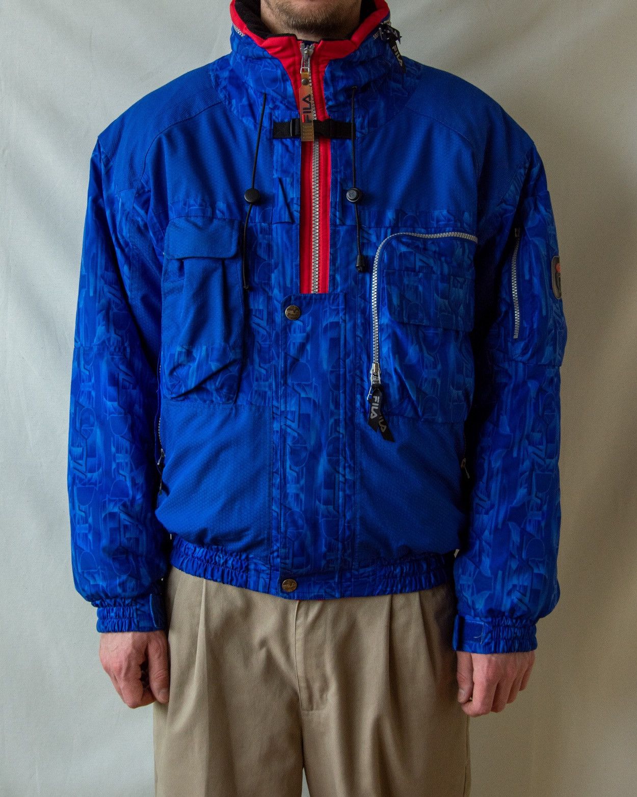 image of Vintage Fila Ski Jacket in Blue, Men's (Size Large)