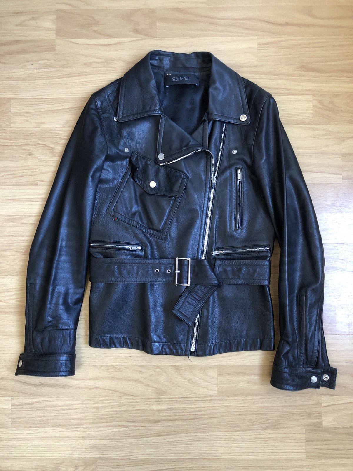 Gucci GUCCI Leather jacket Size US XS / EU 42 / 0 - 1 Thumbnail