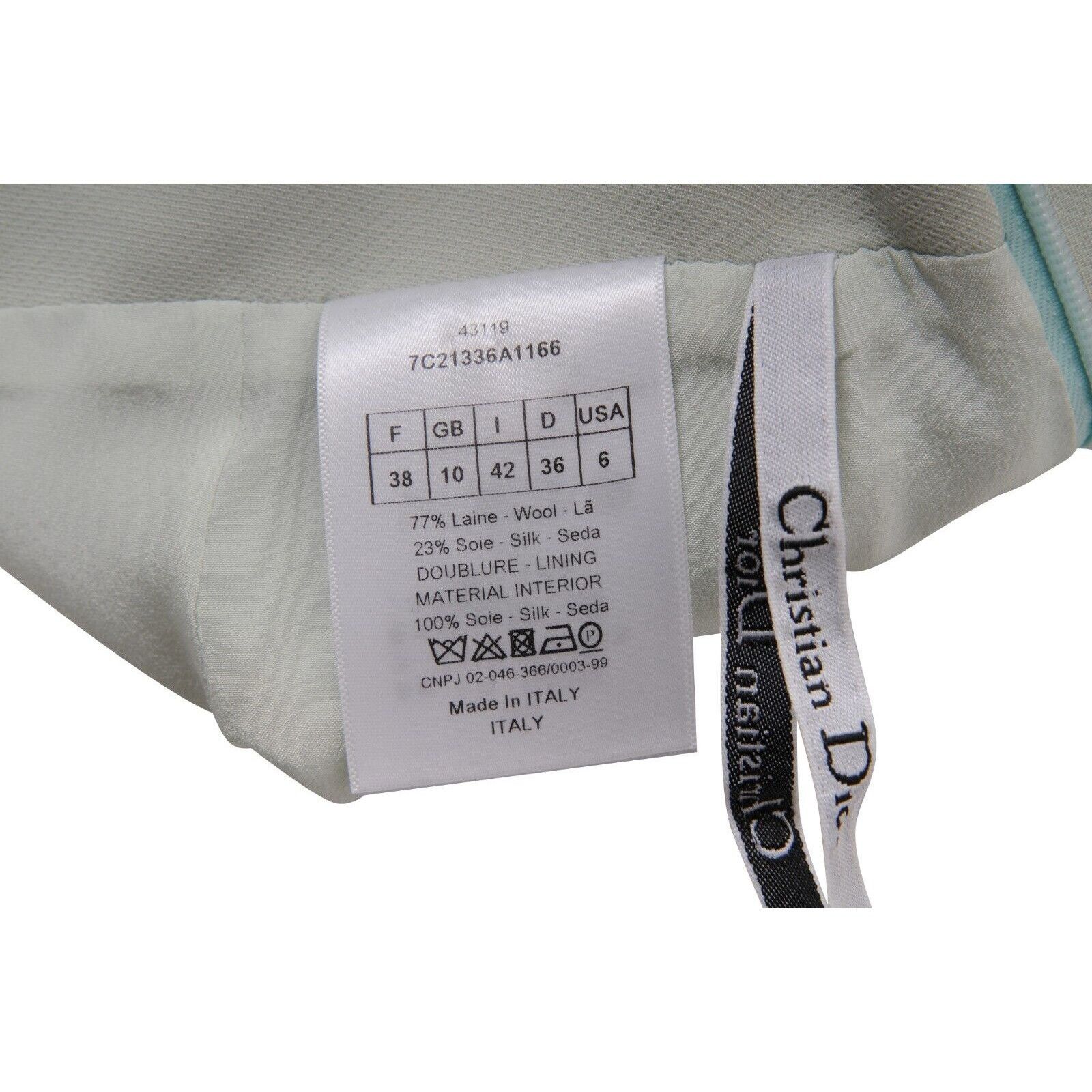 Dior Mint Green Mini Skirt Size 27" / US 4 / IT 40 - 9 Thumbnail