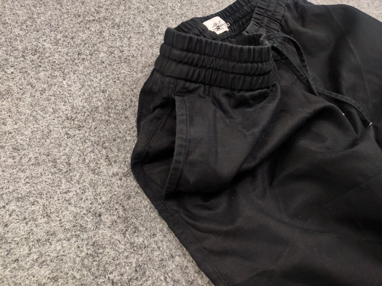 Mr P. Mr P. Porter Designer Black Cropped Mens Lined Cotton Pants Size US 34 / EU 50 - 10 Thumbnail