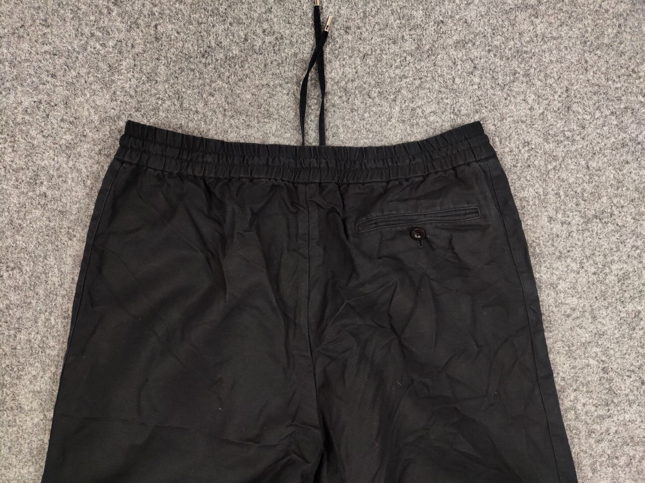 Mr P. Mr P. Porter Designer Black Cropped Mens Lined Cotton Pants Size US 34 / EU 50 - 8 Thumbnail