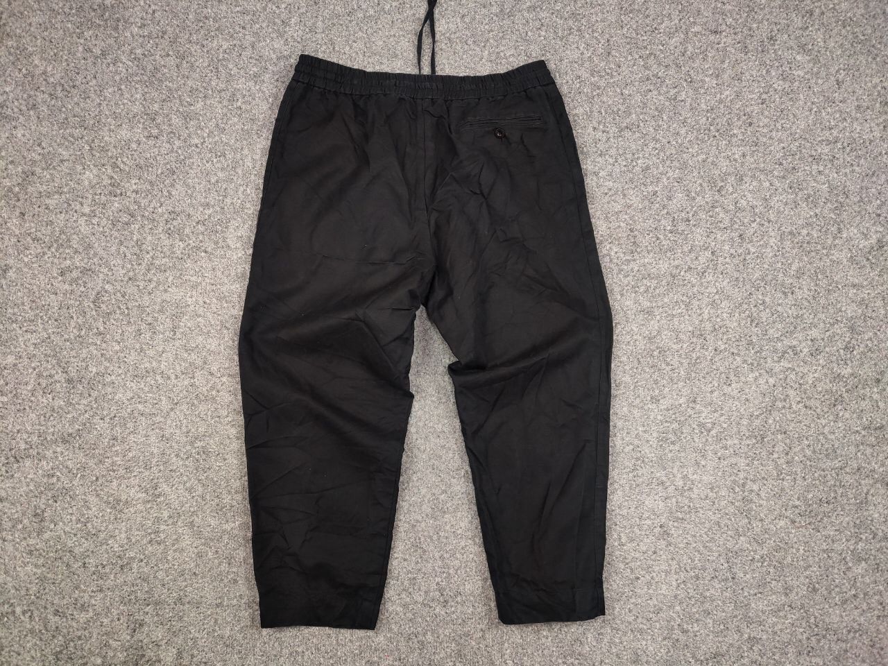 Mr P. Mr P. Porter Designer Black Cropped Mens Lined Cotton Pants Size US 34 / EU 50 - 7 Thumbnail