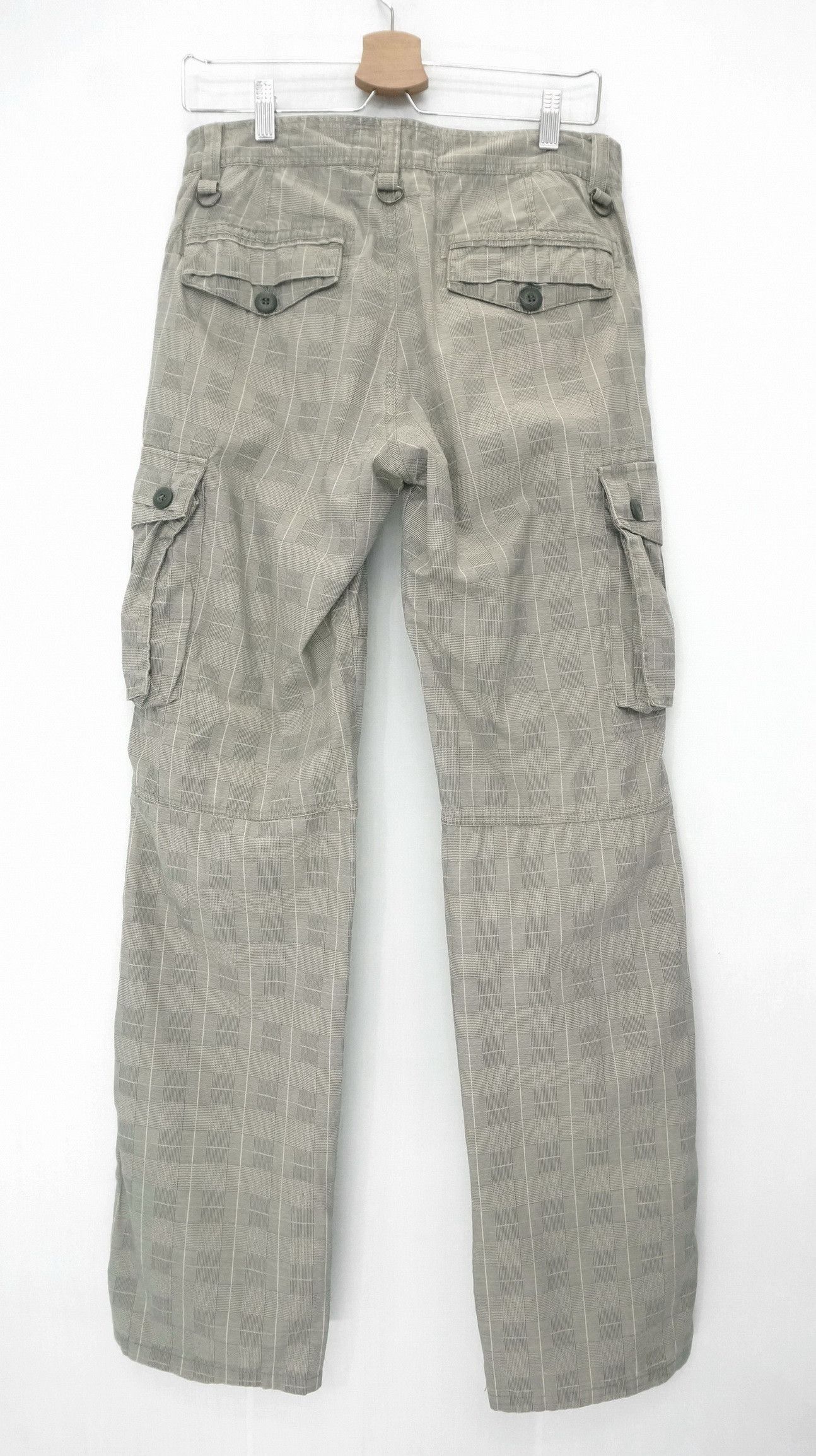 Japanese Brand Japan FREEGATE Tactical Glen Plaid Cargo Roll Up Pants Size US 29 - 2 Thumbnail
