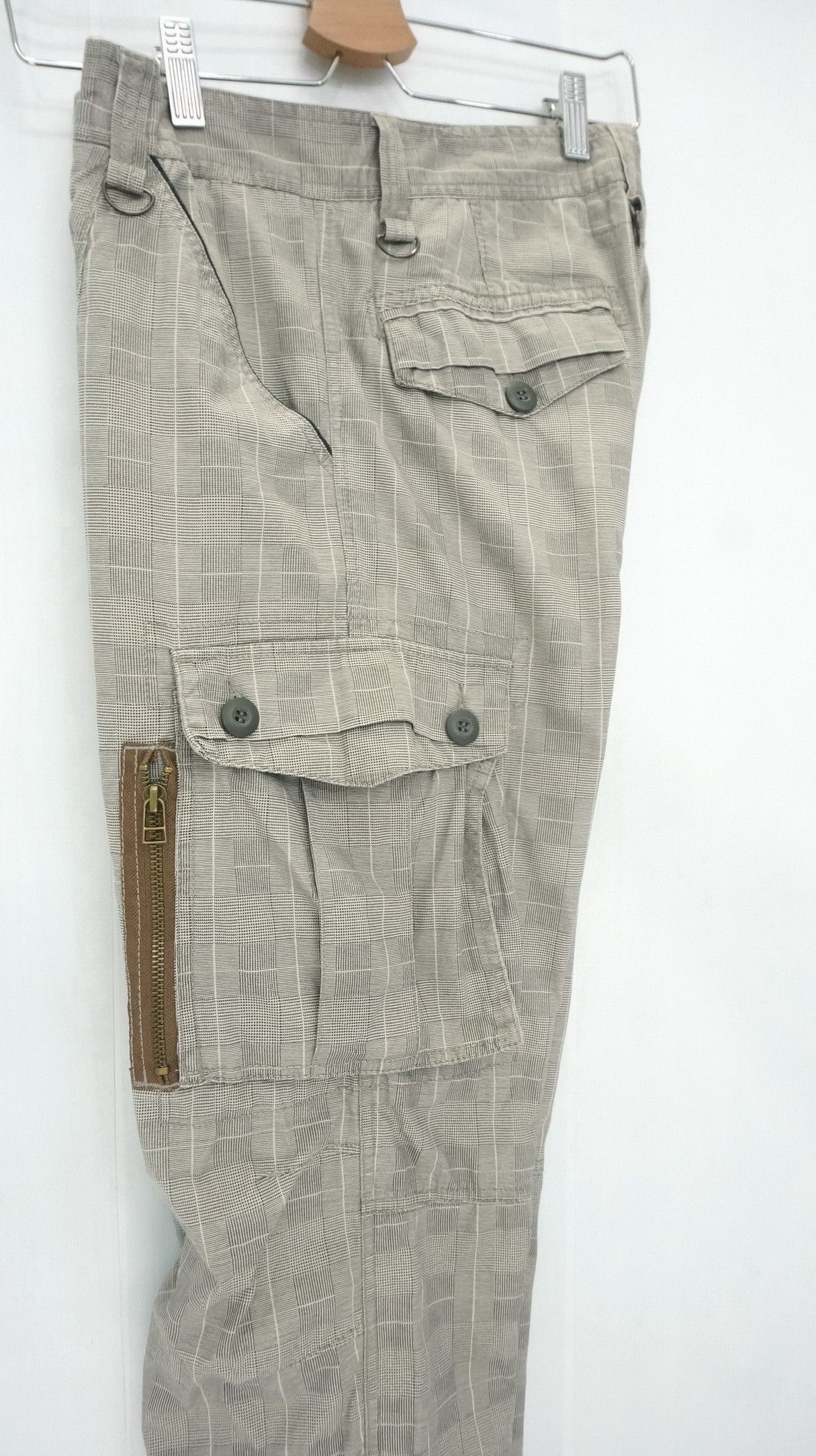 Japanese Brand Japan FREEGATE Tactical Glen Plaid Cargo Roll Up Pants Size US 29 - 10 Thumbnail