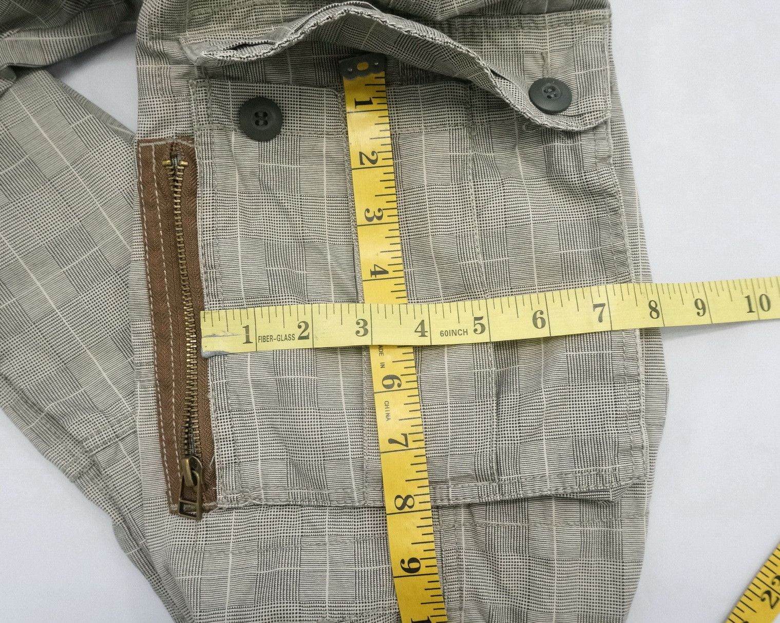 Japanese Brand Japan FREEGATE Tactical Glen Plaid Cargo Roll Up Pants Size US 29 - 16 Thumbnail