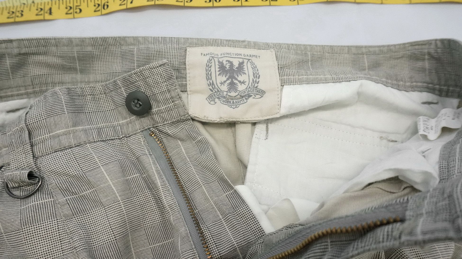 Japanese Brand Japan FREEGATE Tactical Glen Plaid Cargo Roll Up Pants Size US 29 - 9 Thumbnail