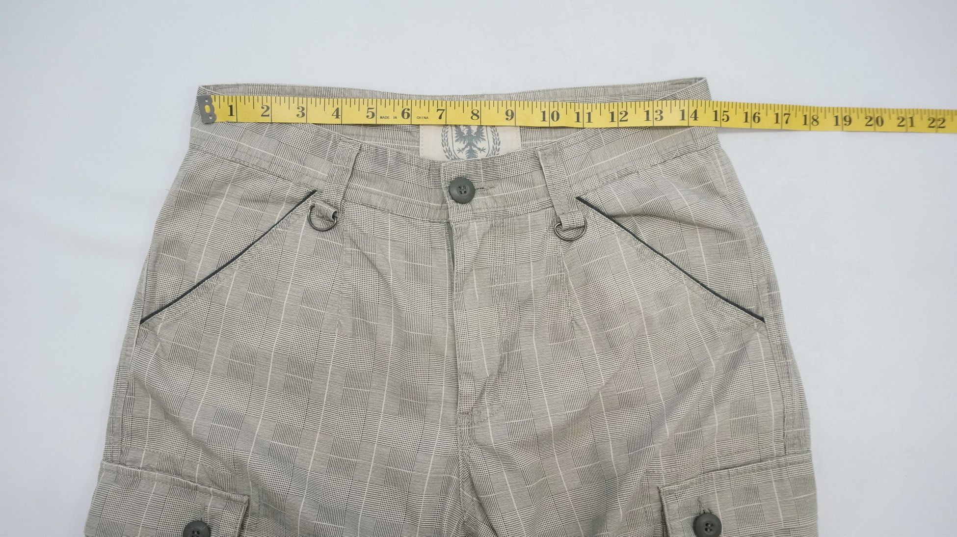 Japanese Brand Japan FREEGATE Tactical Glen Plaid Cargo Roll Up Pants Size US 29 - 11 Thumbnail