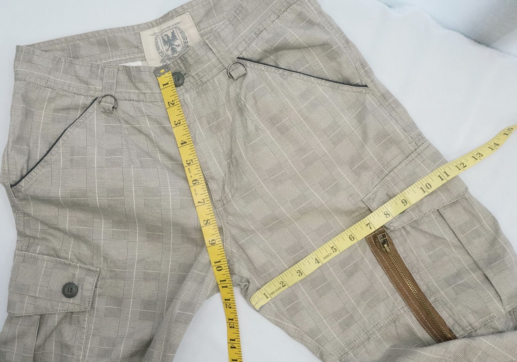 Japanese Brand Japan FREEGATE Tactical Glen Plaid Cargo Roll Up Pants Size US 29 - 12 Thumbnail