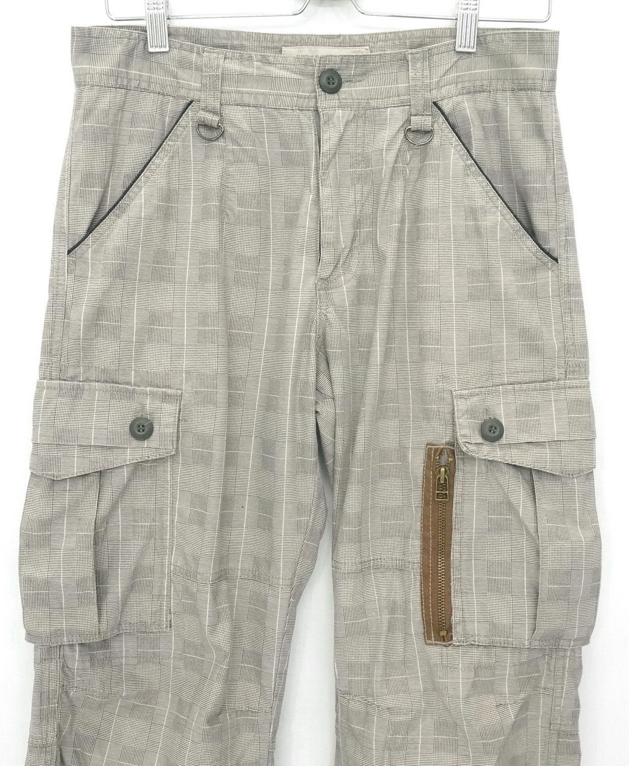 Japanese Brand Japan FREEGATE Tactical Glen Plaid Cargo Roll Up Pants Size US 29 - 3 Thumbnail