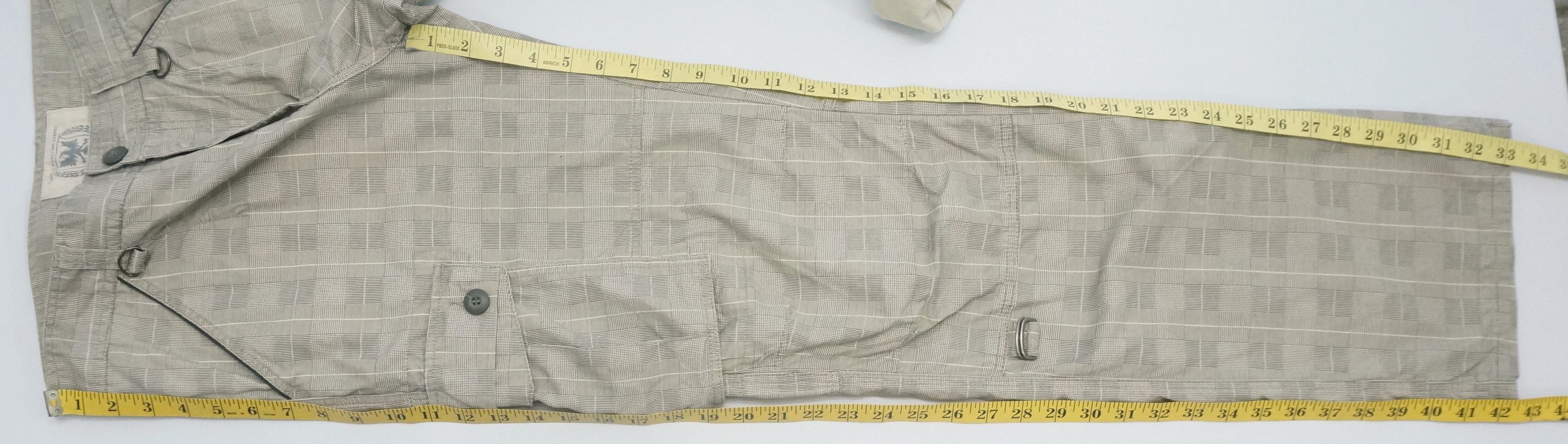 Japanese Brand Japan FREEGATE Tactical Glen Plaid Cargo Roll Up Pants Size US 29 - 13 Thumbnail