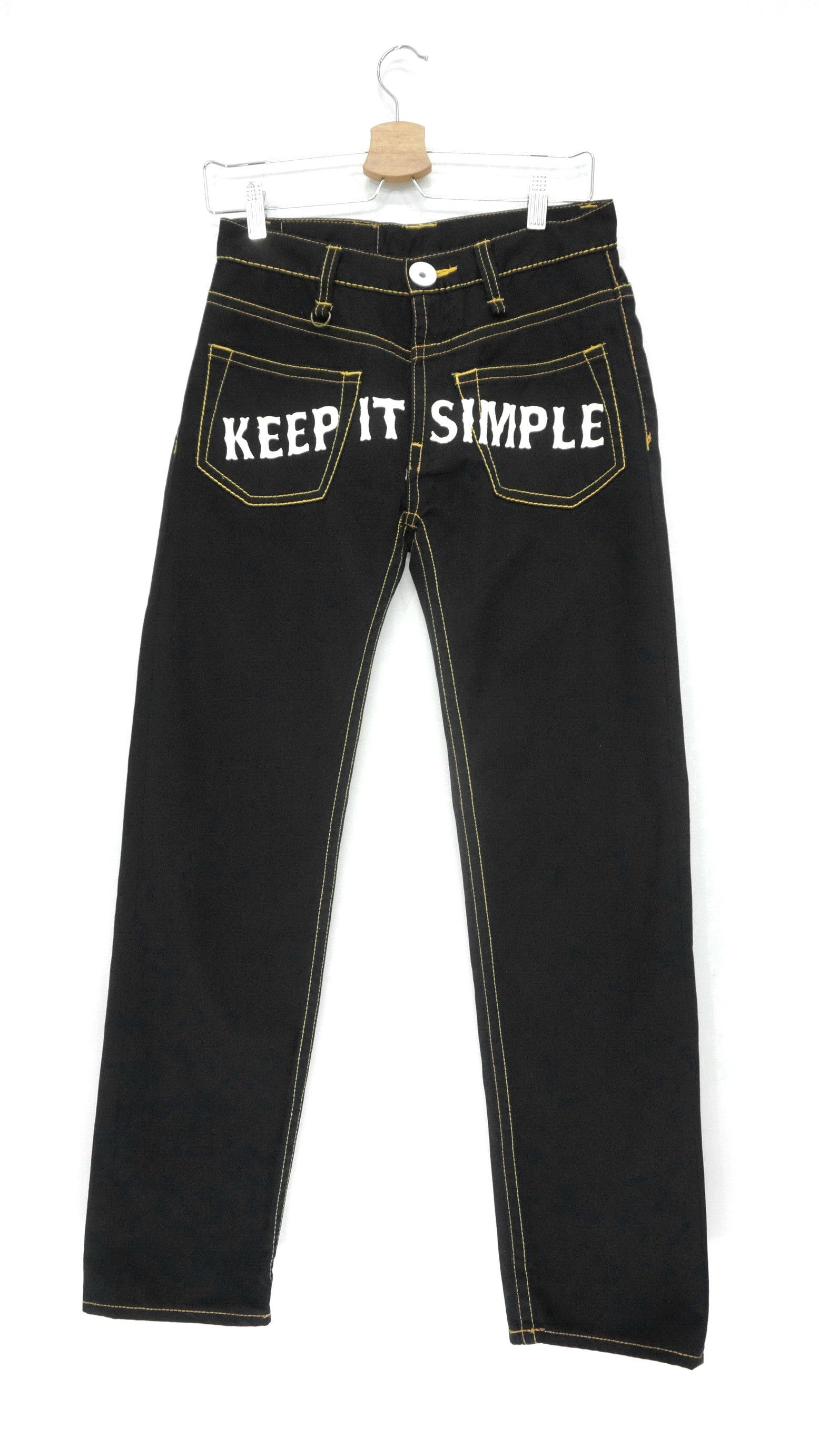 image of Co & Lu Printed Slim Short Rise Bush Pants in Black, Men's (Size 27)
