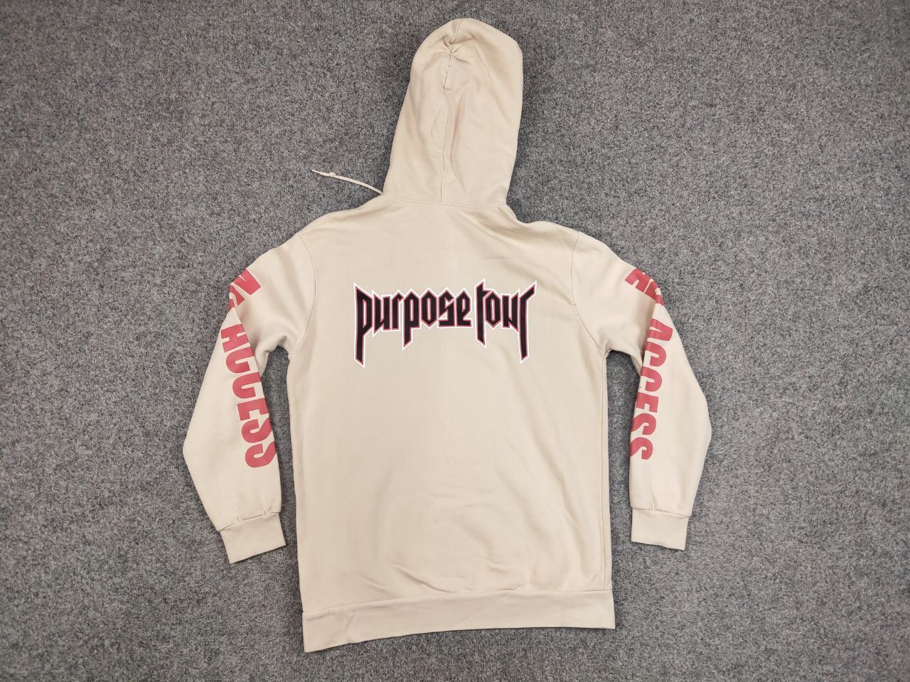 Justin Bieber Purpose World Tour Justin Bieber Staff Logo Beige Hoodie Size US M / EU 48-50 / 2 - 16 Thumbnail